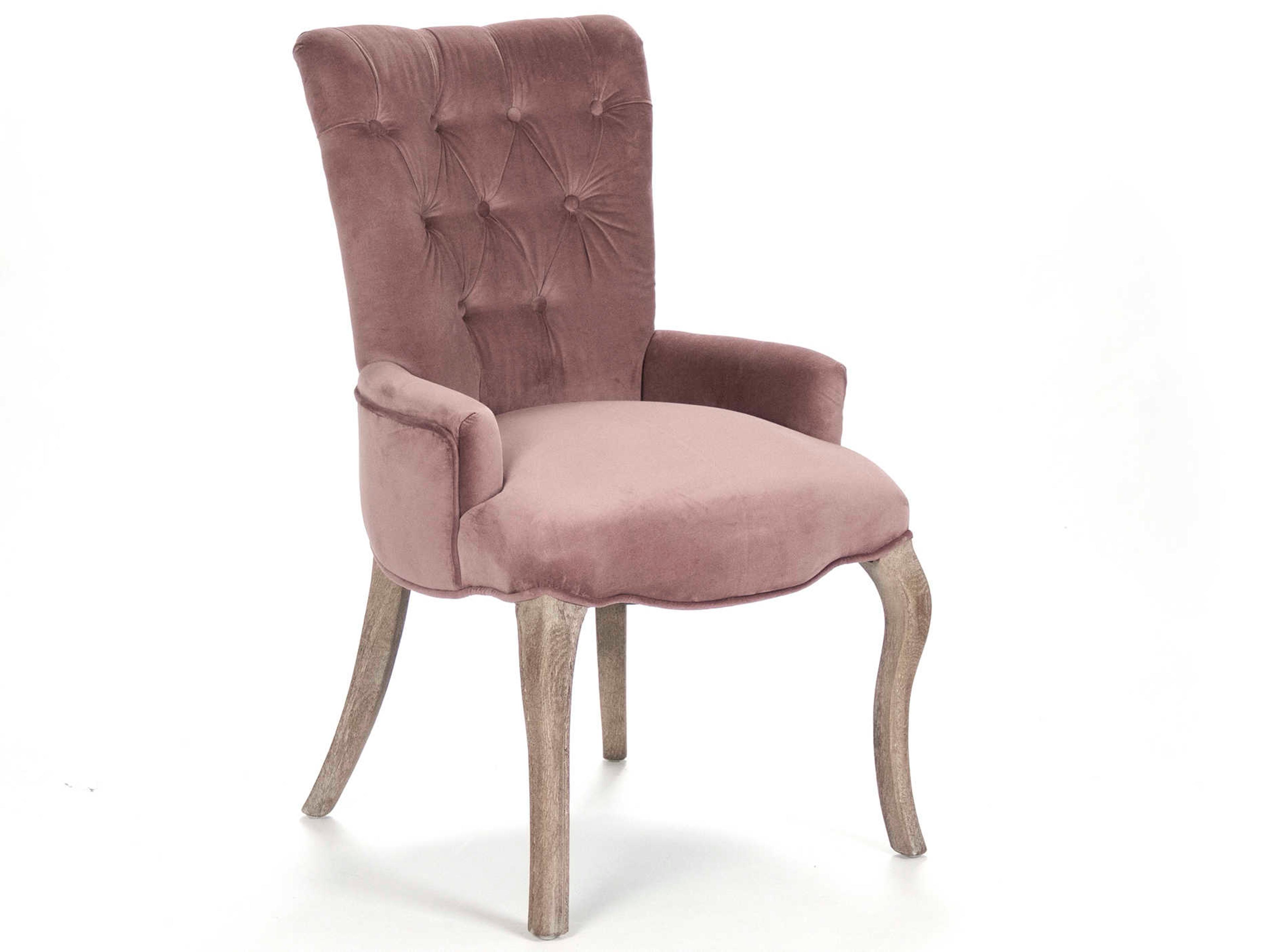 Zentique Purple Fabric Tufted Accent Chair