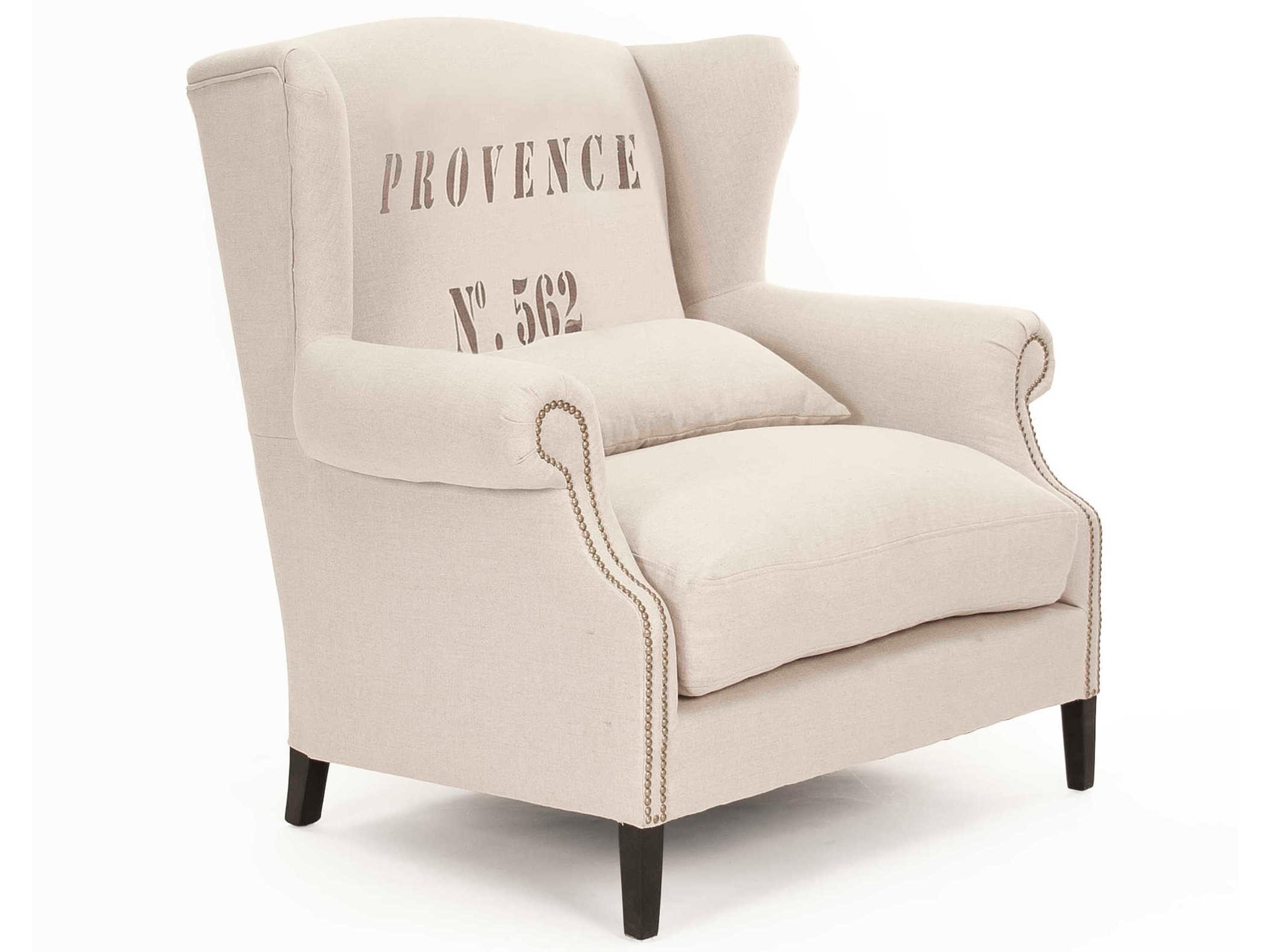 Zentique Cream Fabric Accent Chair