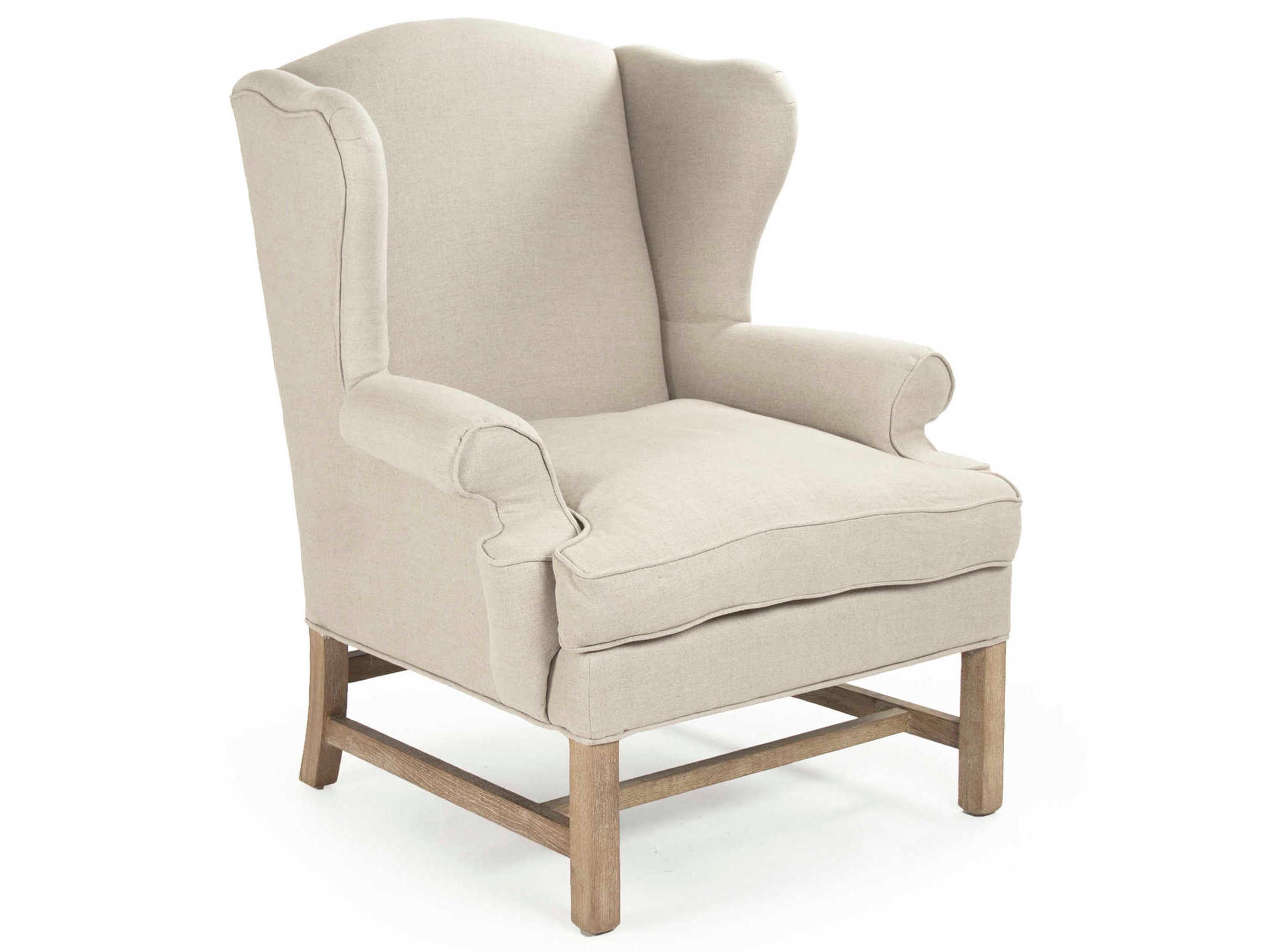 Zentique Cream Fabric Accent Chair
