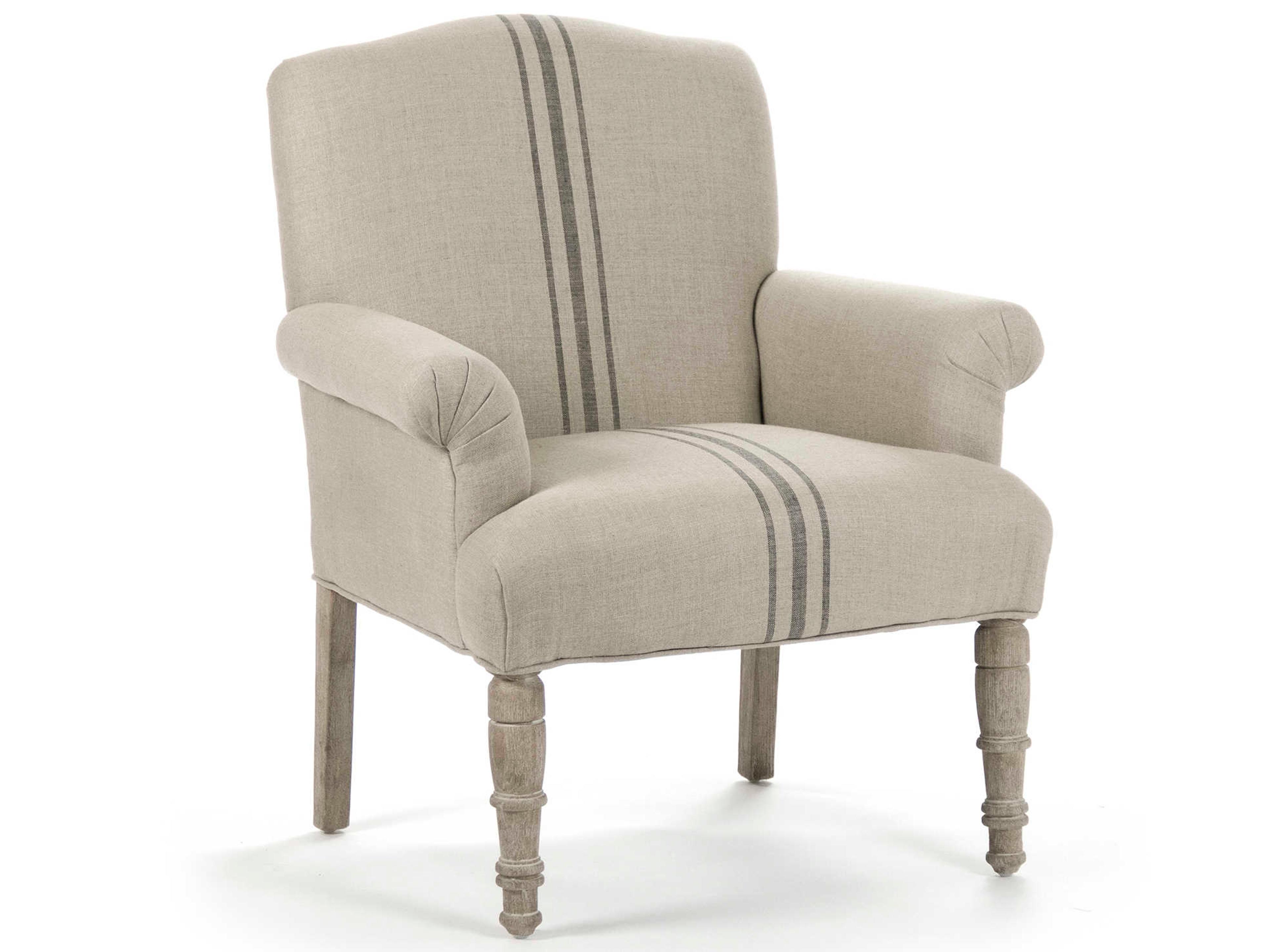 Beige Fabric Accent Chair