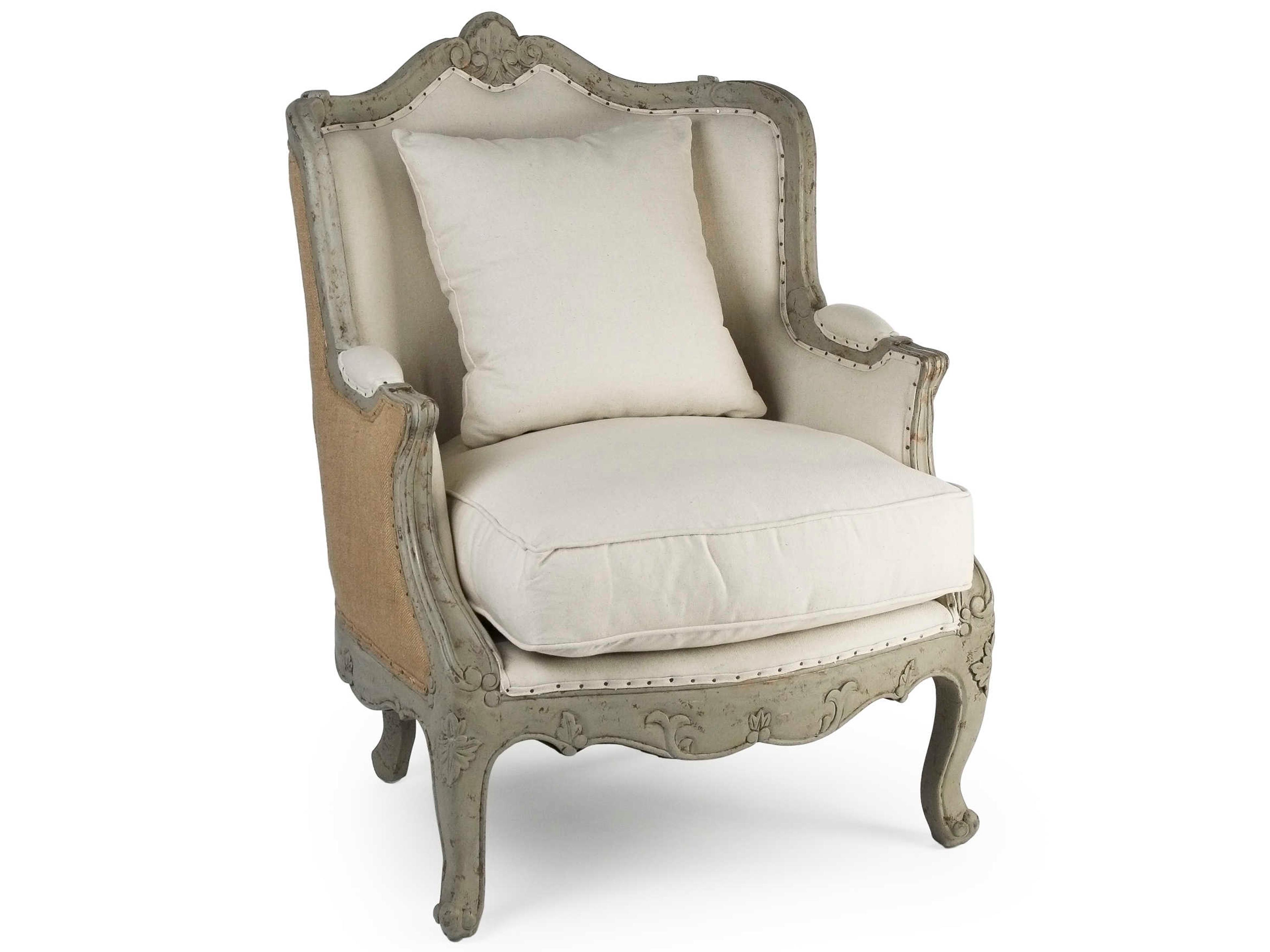 Cream Fabric Accent Chair