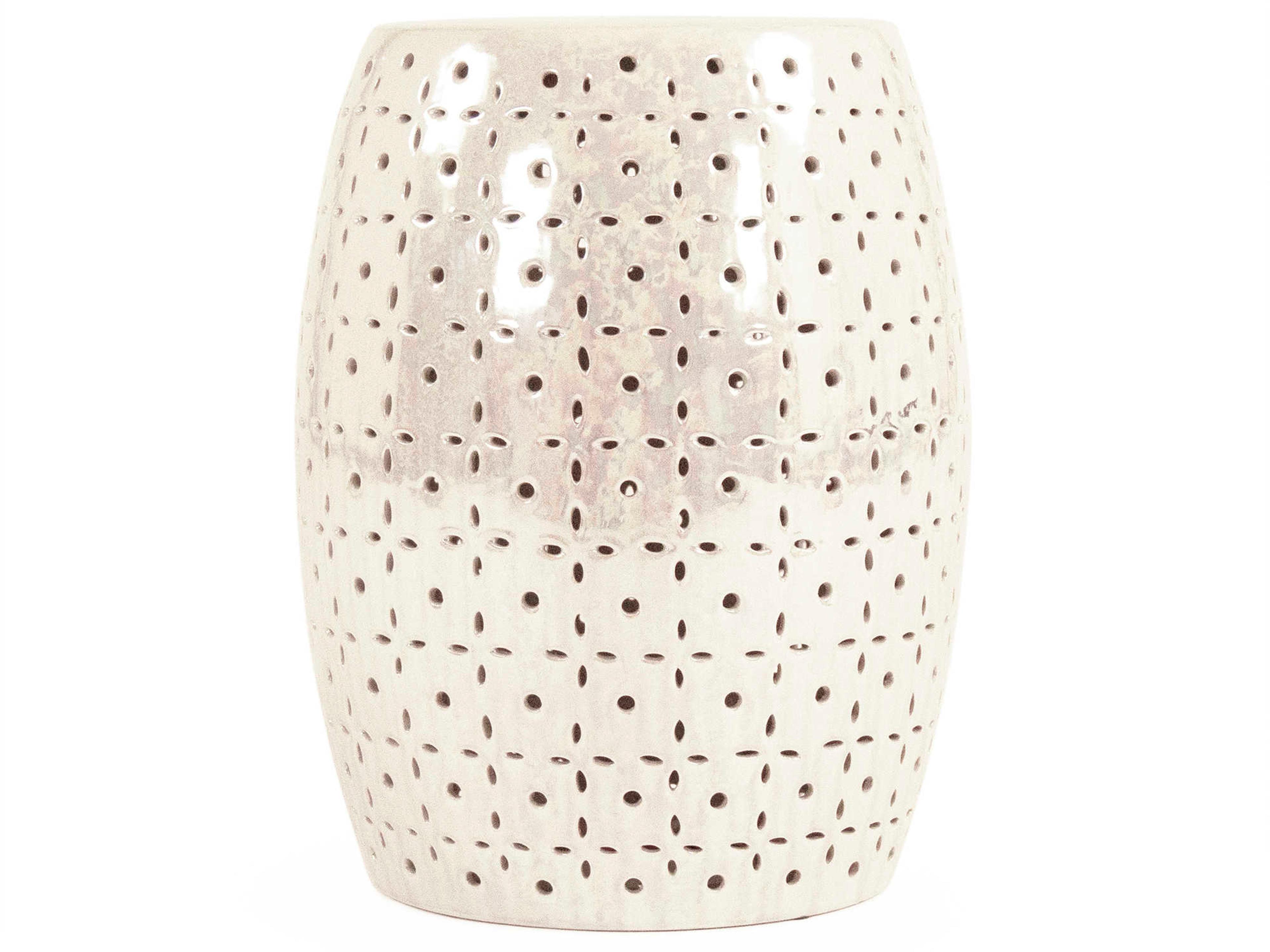 Zentique Iridescent Grey Gray Accent Stool