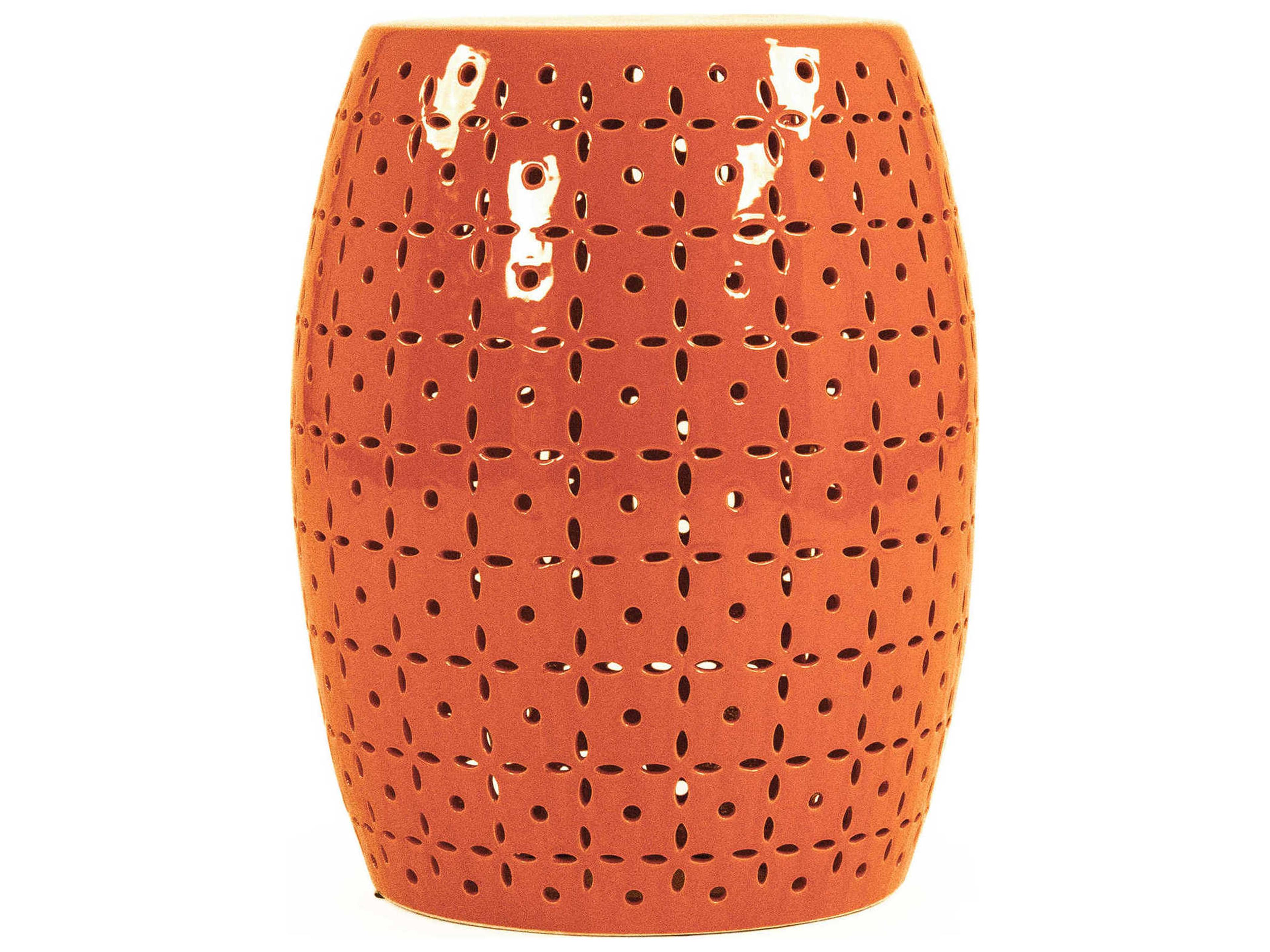 Zentique Orange Accent Stool