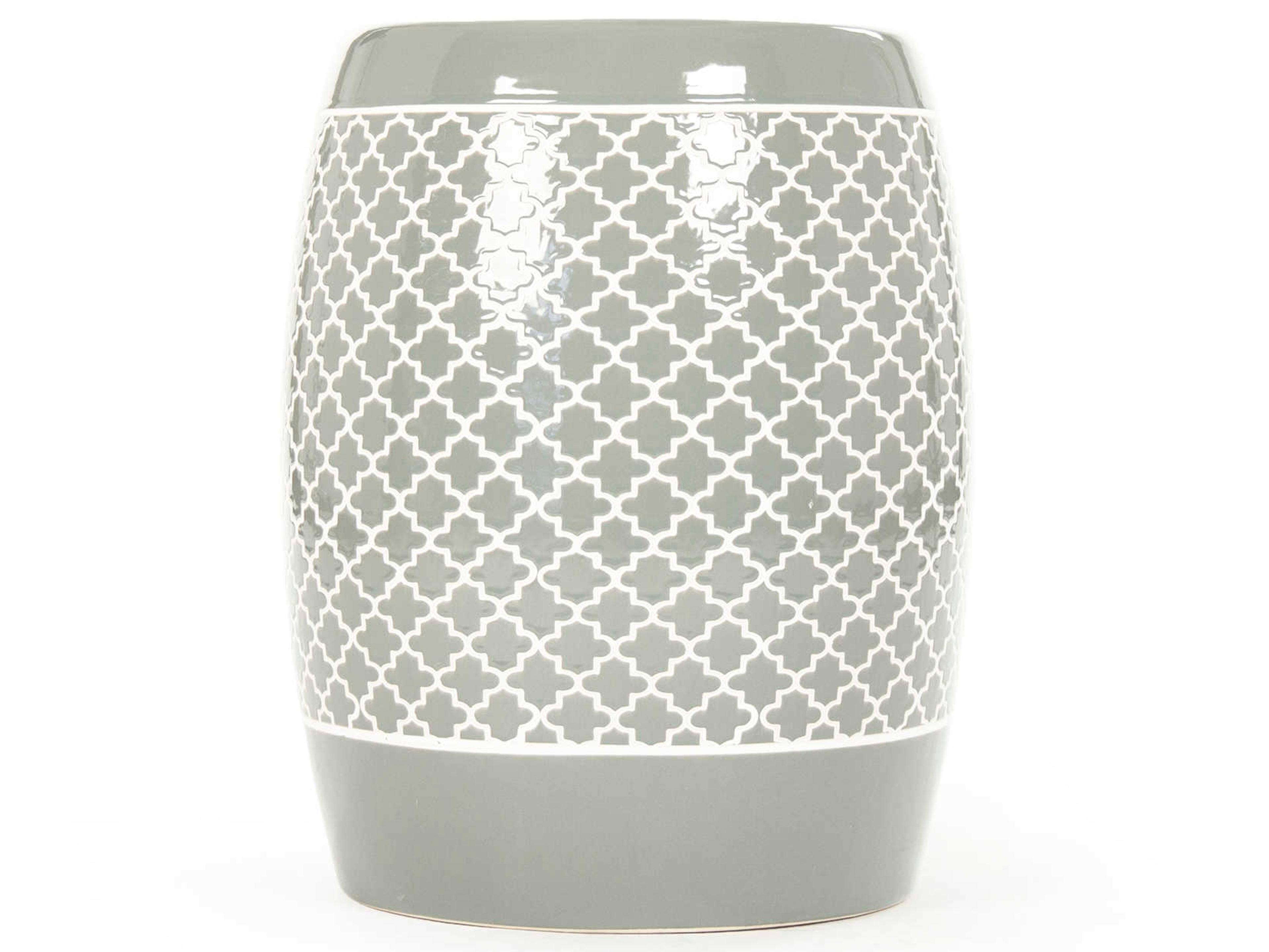Zentique Sage Gray Accent Stool