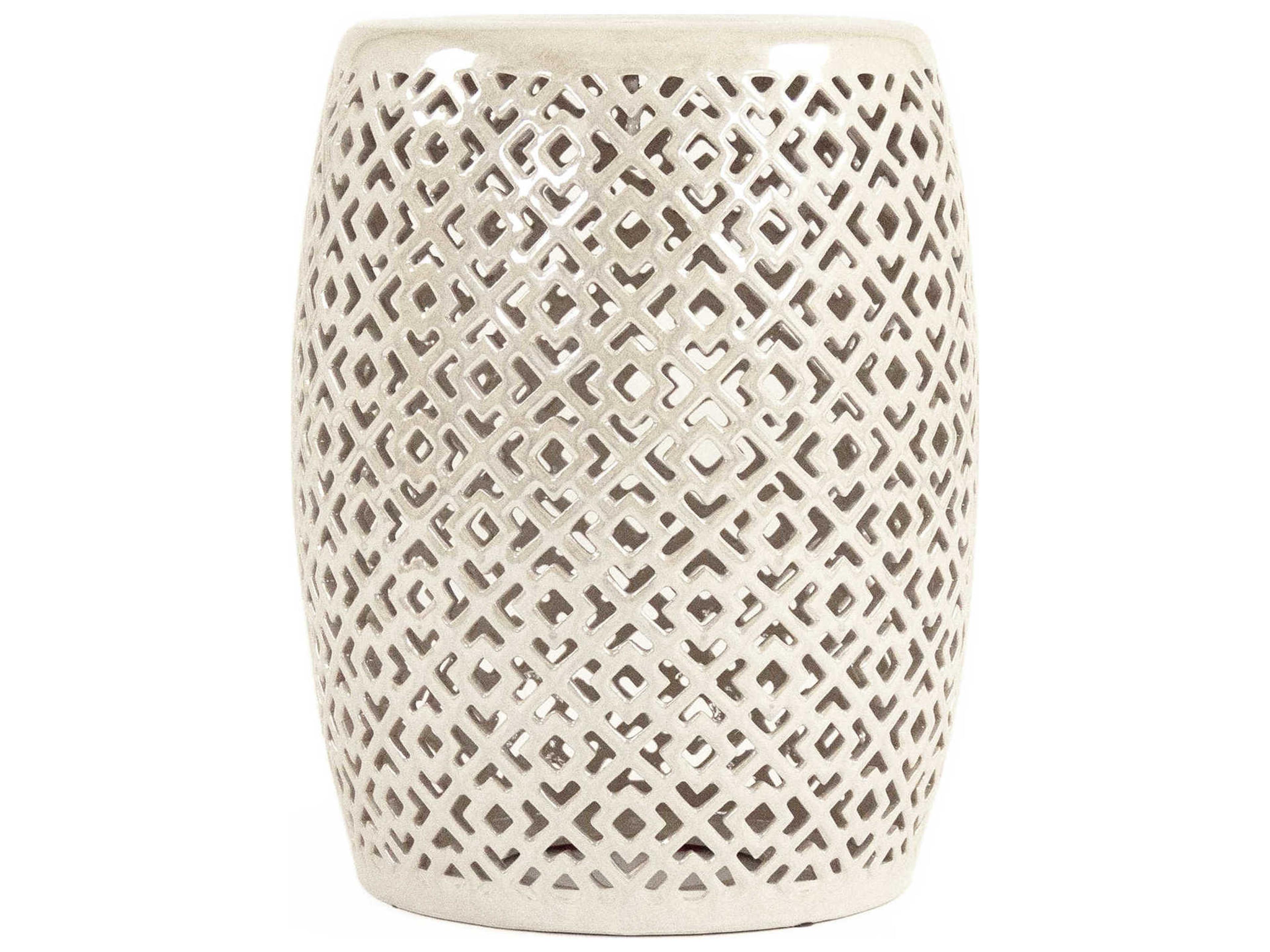 Zentique Iridescent Grey Gray Accent Stool