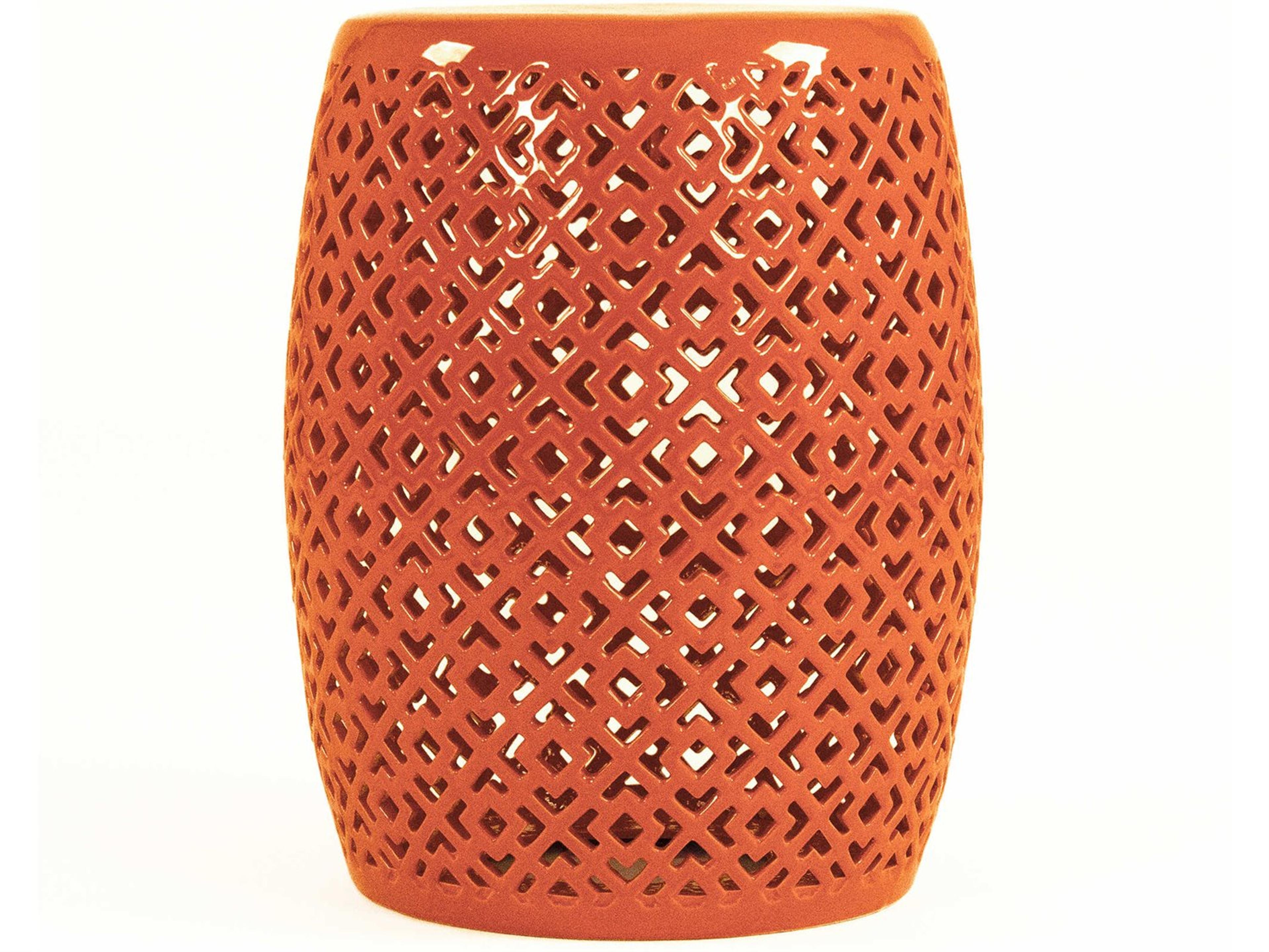 Zentique Orange Accent Stool