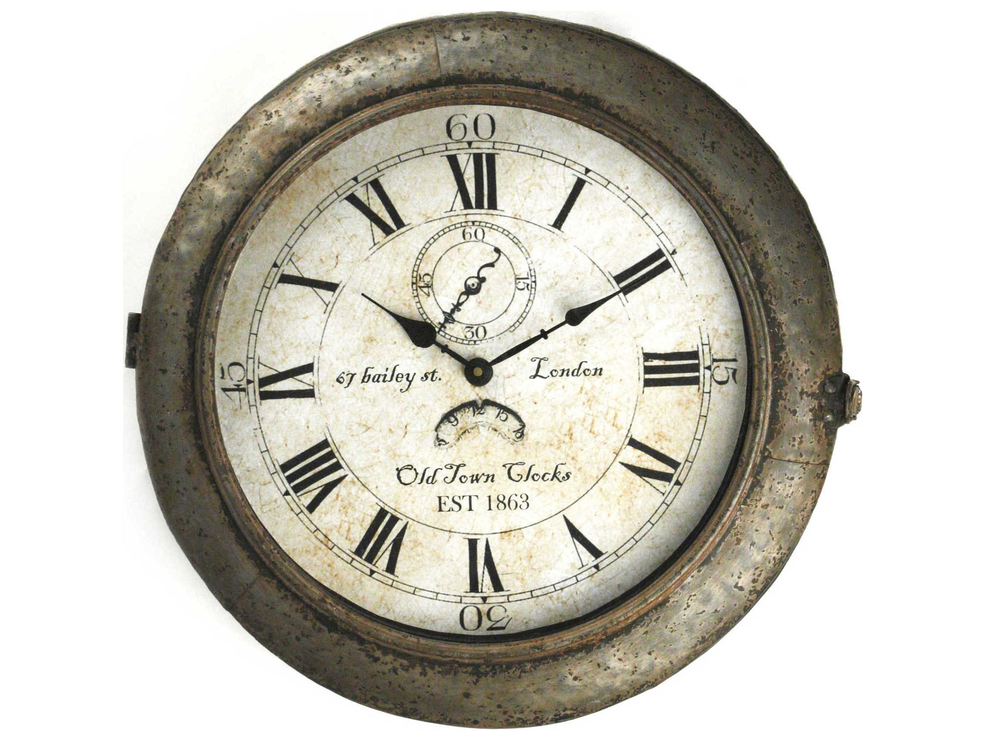 Zentique Rustic Zinc Iron Clock