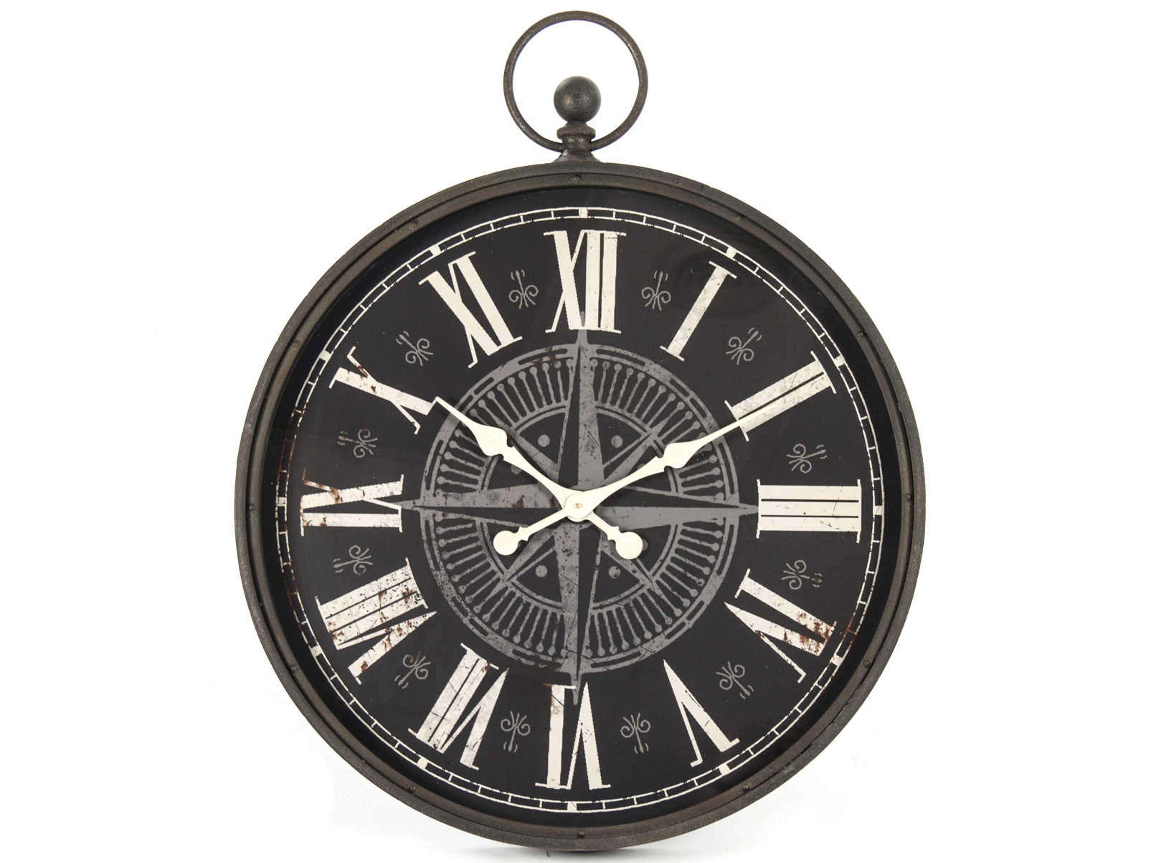 Zentique Jan Antique Black Clock