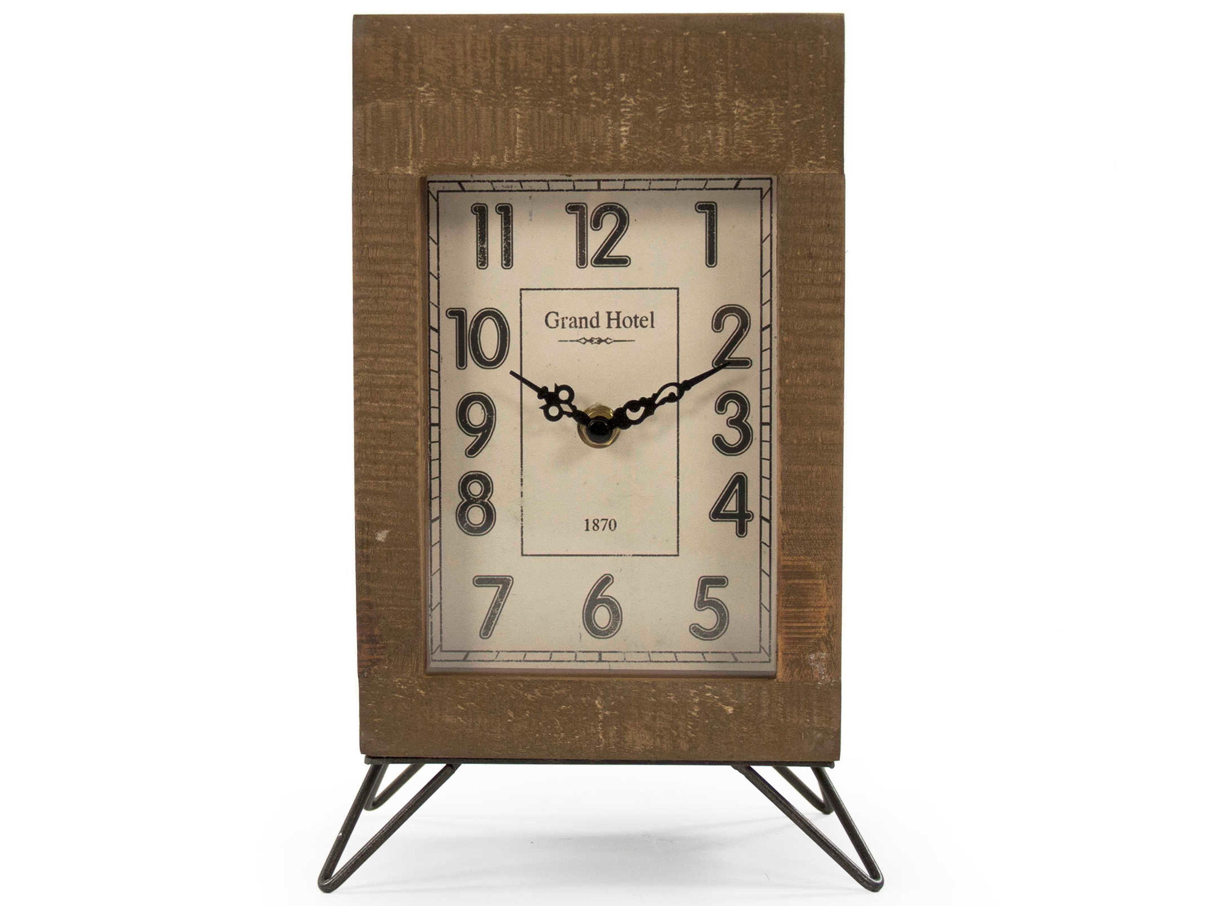 Zentique Brown / White Wooden Clock