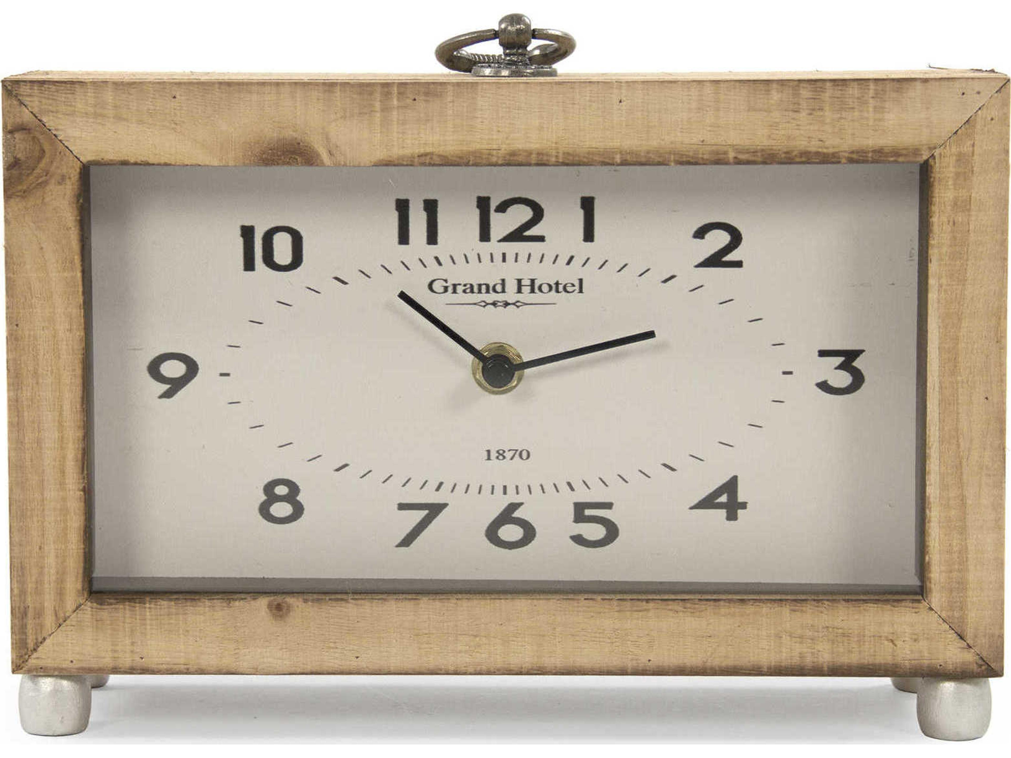 Zentique Brown / White Wooden Box Clock