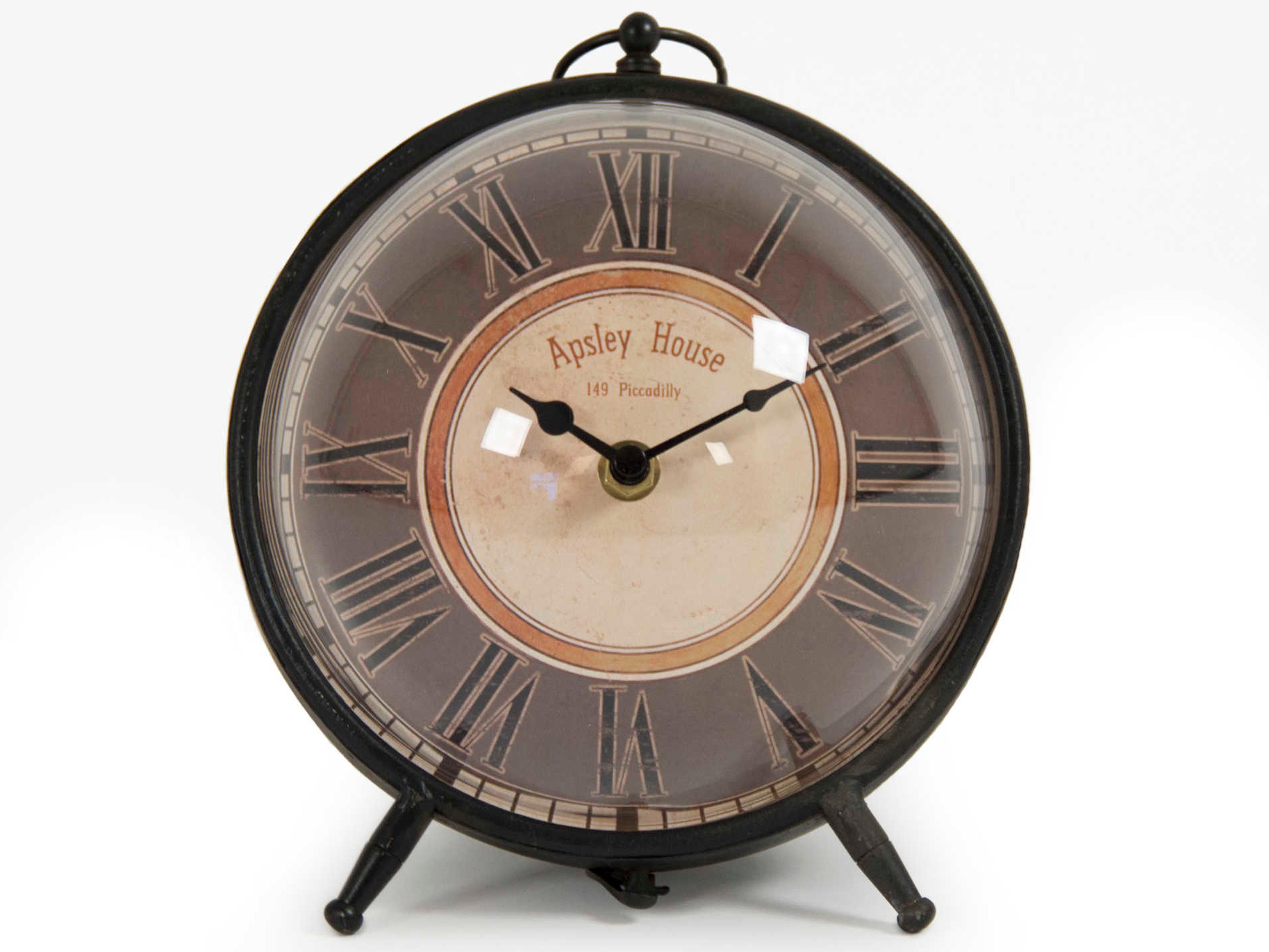 Dark Grey Round Iron Clock
