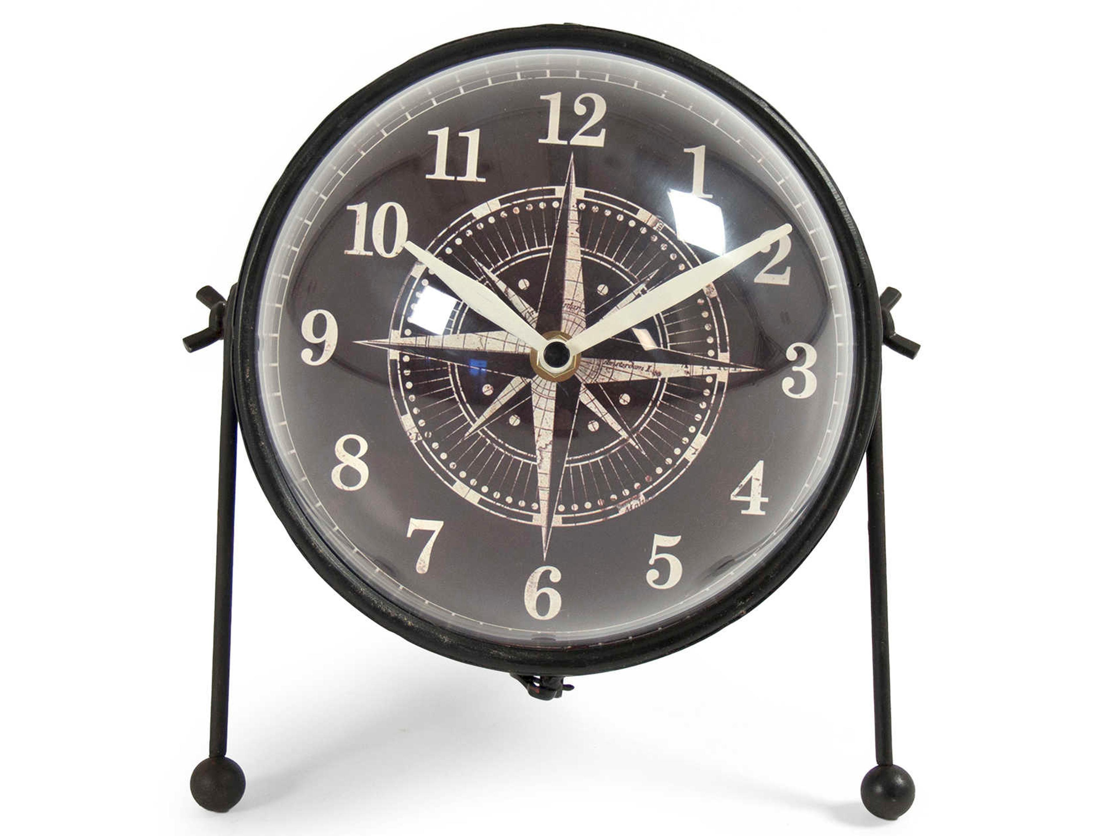 Zentique Black / White Round Iron Clock