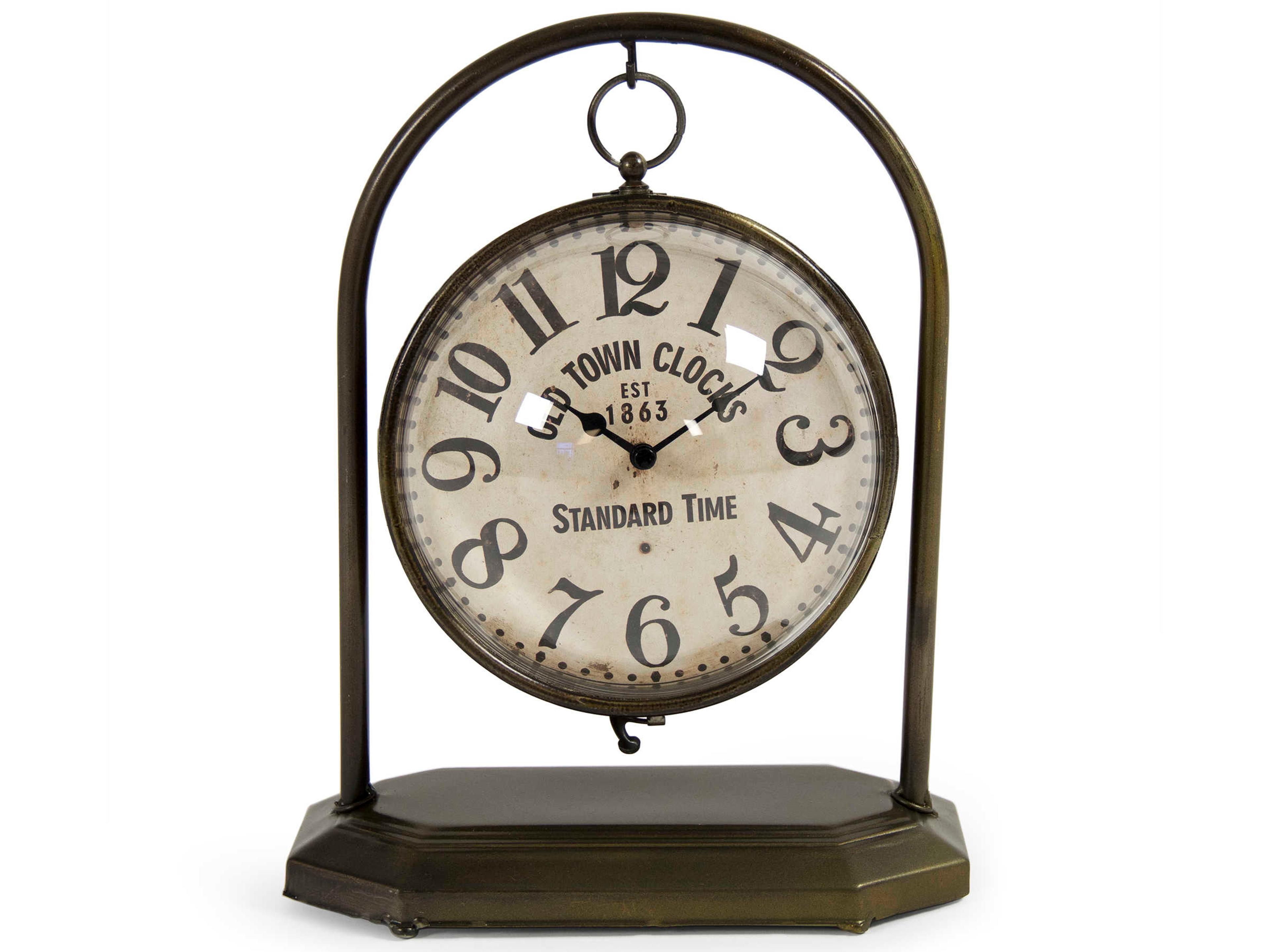 Zentique Bronze Iron Clock