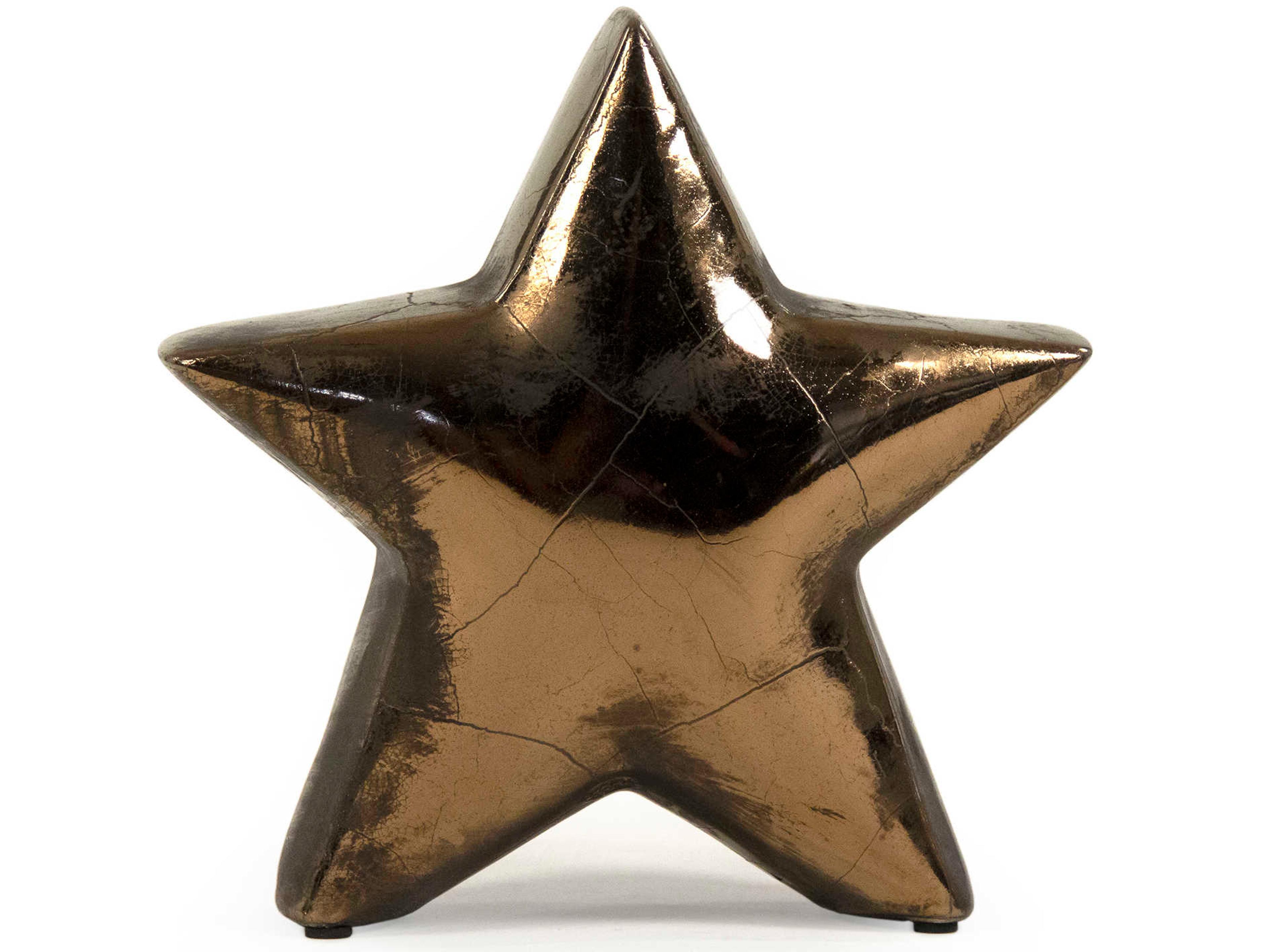 Zentique Distressed Metallic Bronze 10" Star Decorative Accent