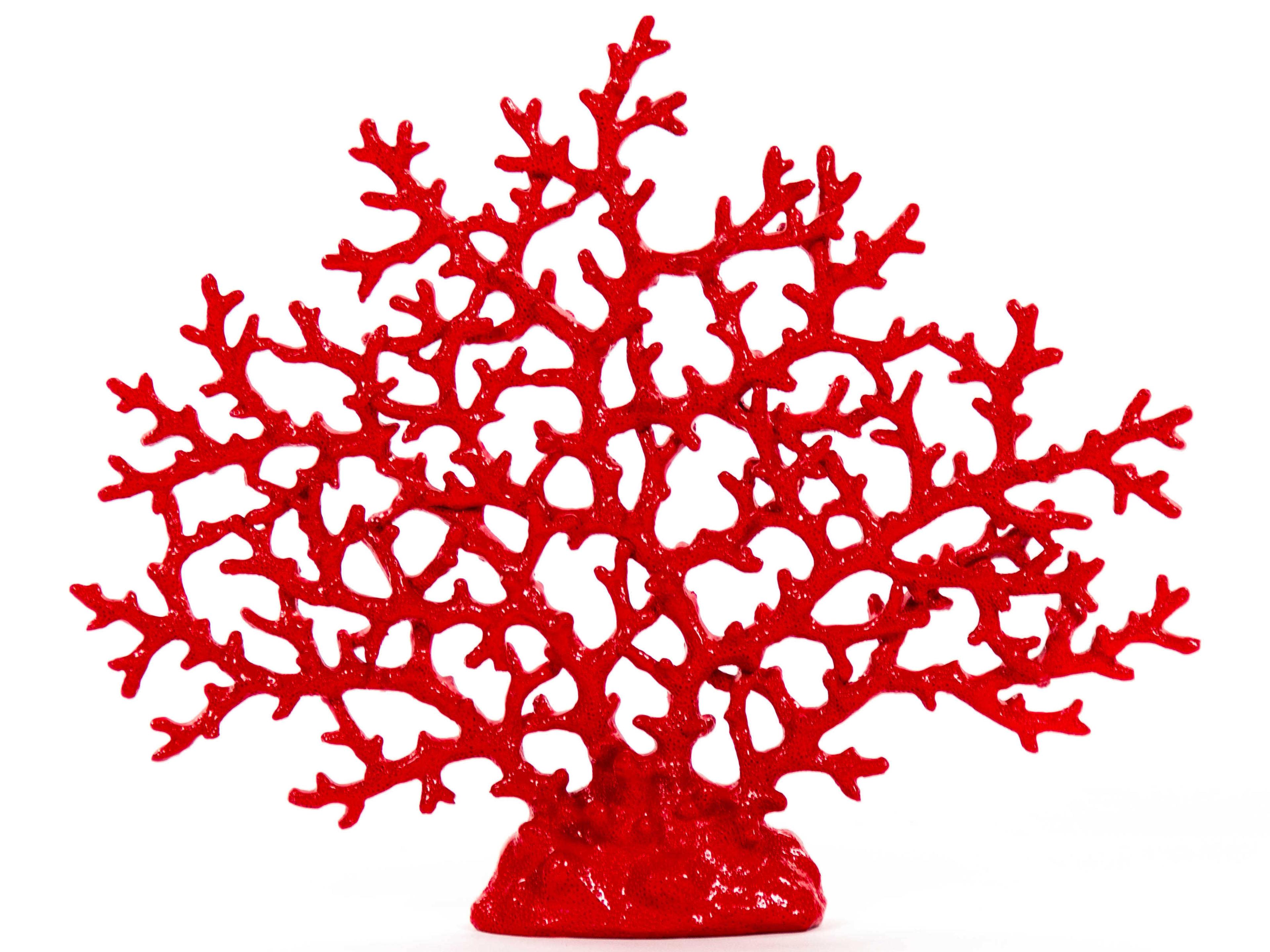 Distressed Red Glaze Coral