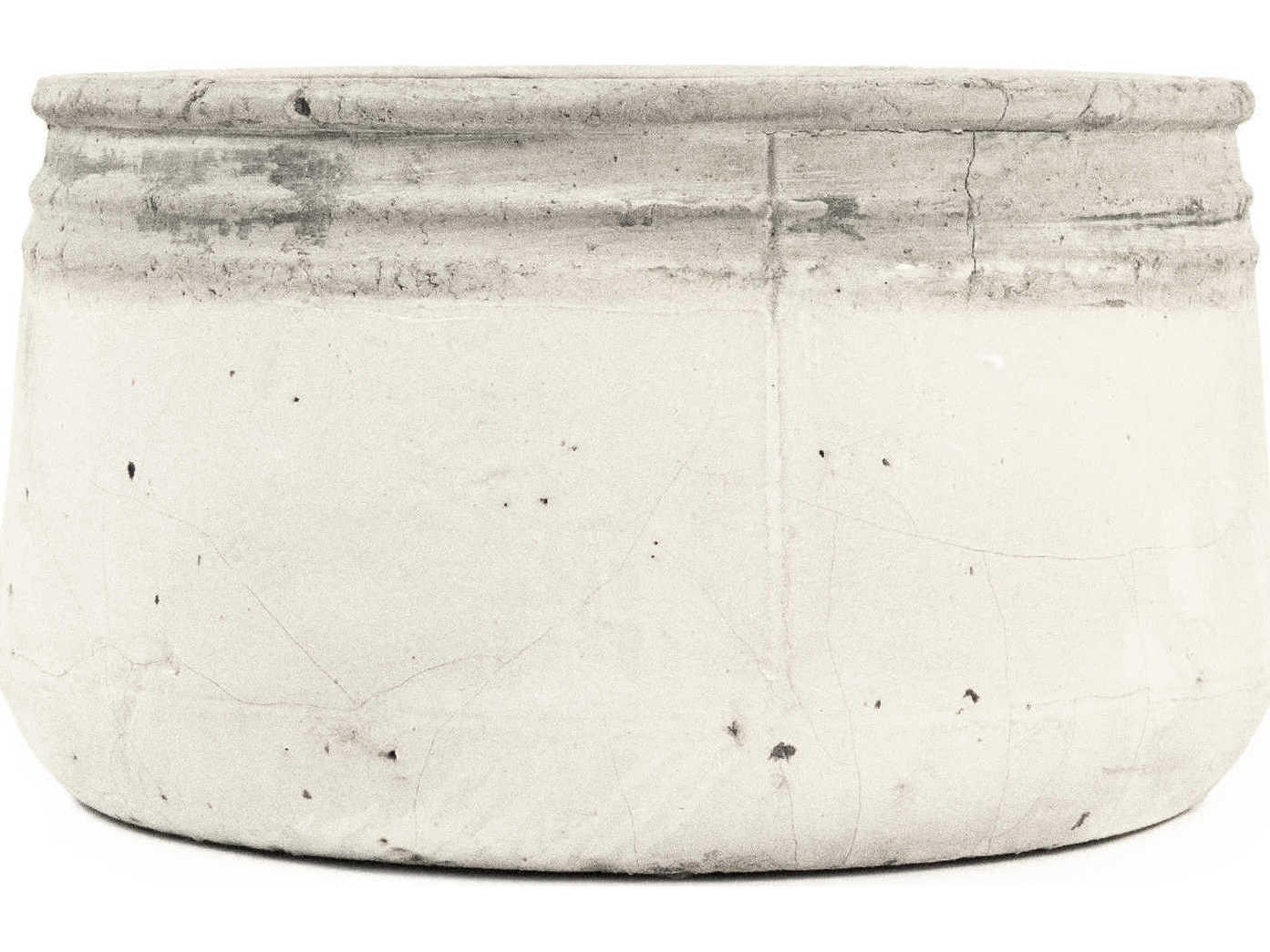 Zentique Distressed White Decorative Plate