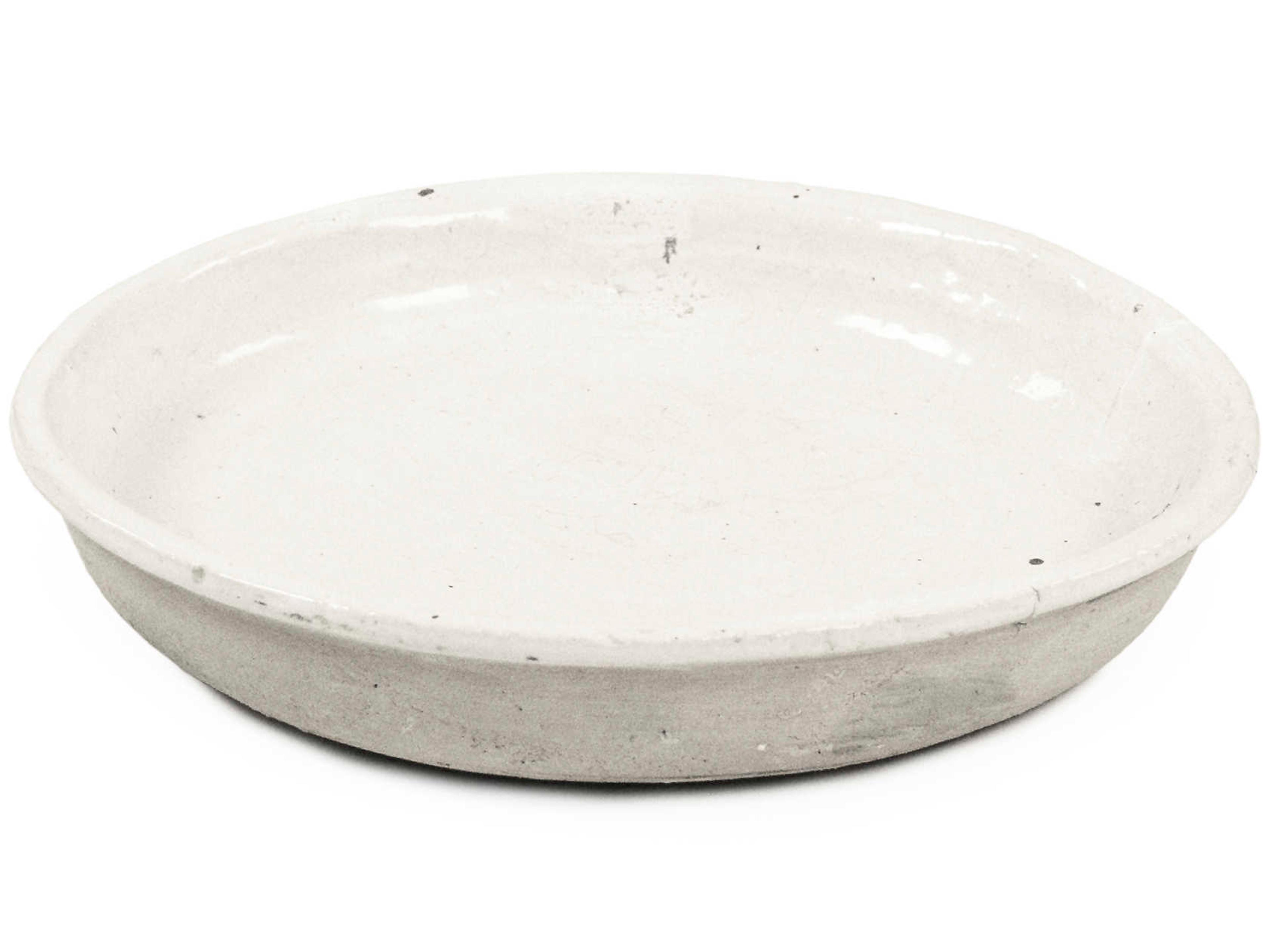 Zentique Distressed White 18" Decorative Plate