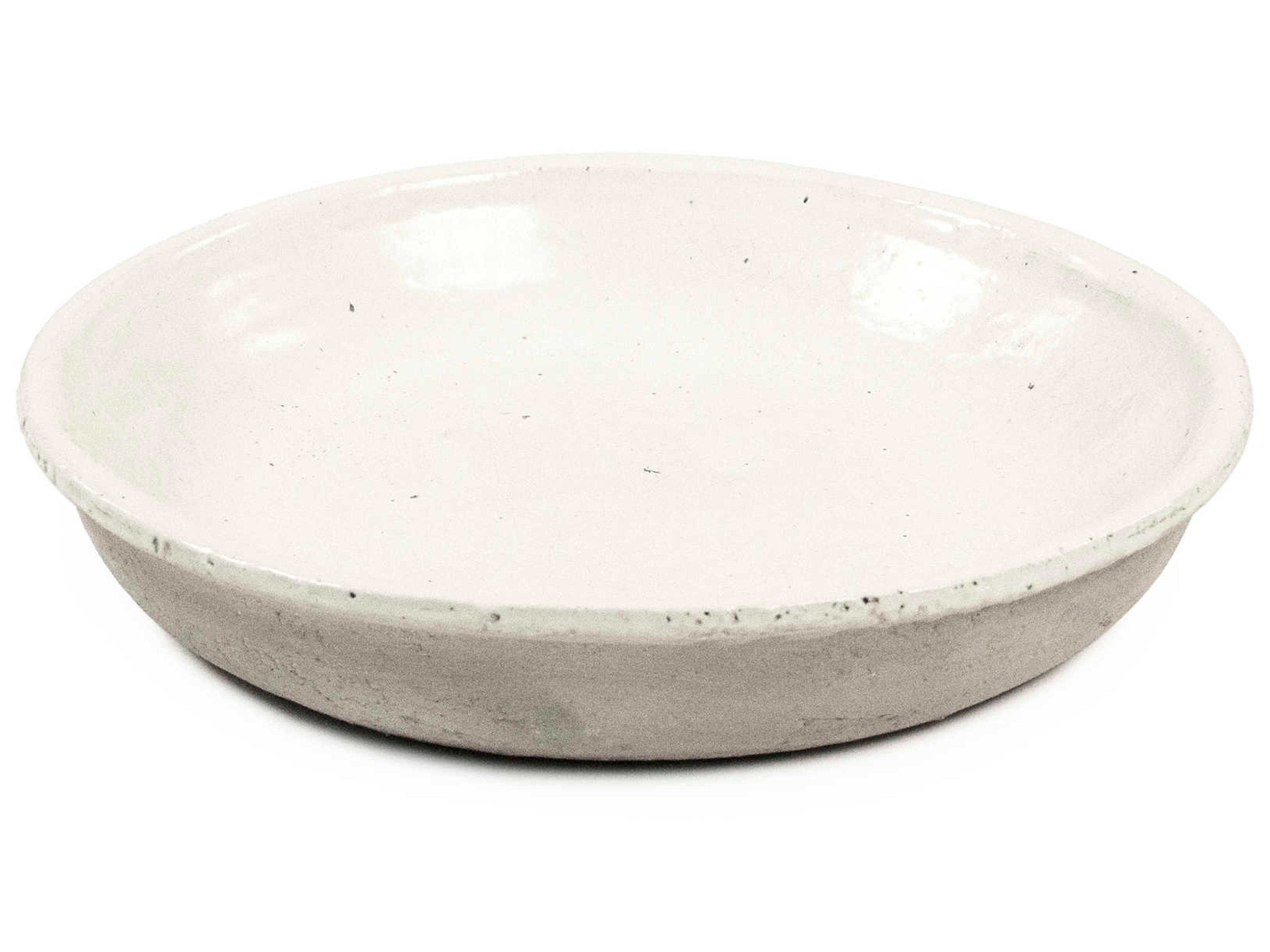 Distressed White 15" Decorative Plate