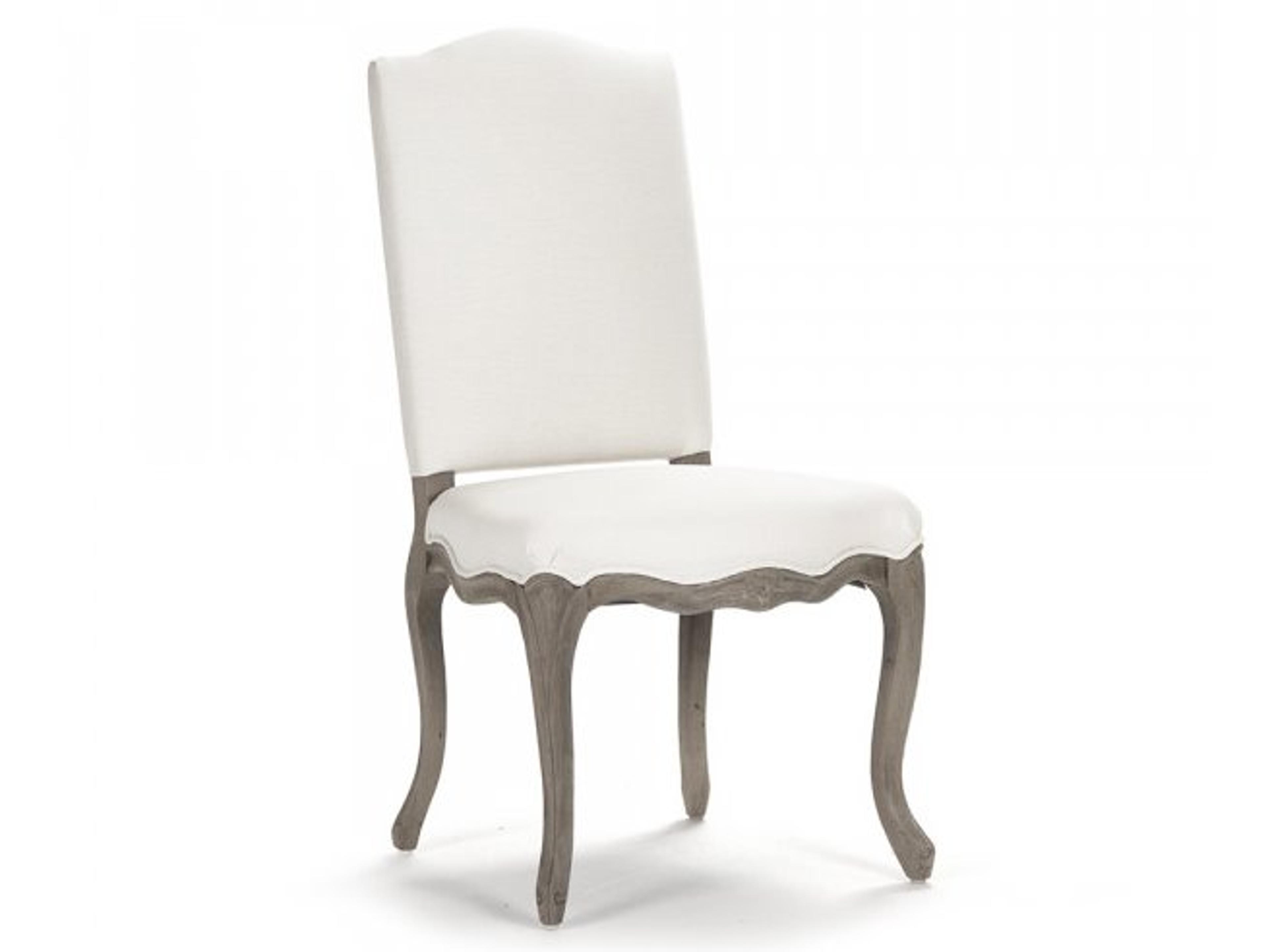 Birch Wood White Upholstered Side Dining Chair