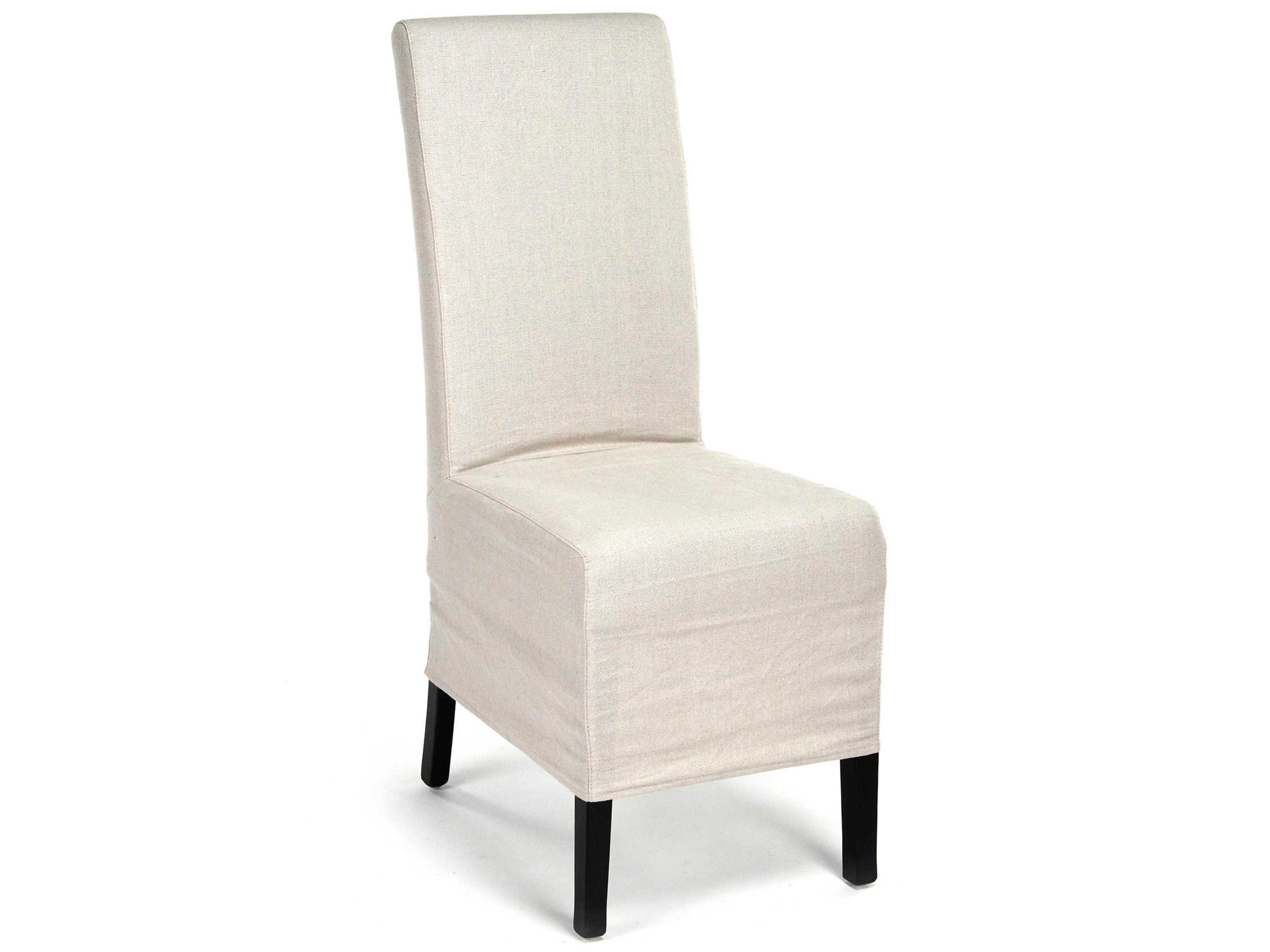White Upholstered Side Dining Chair