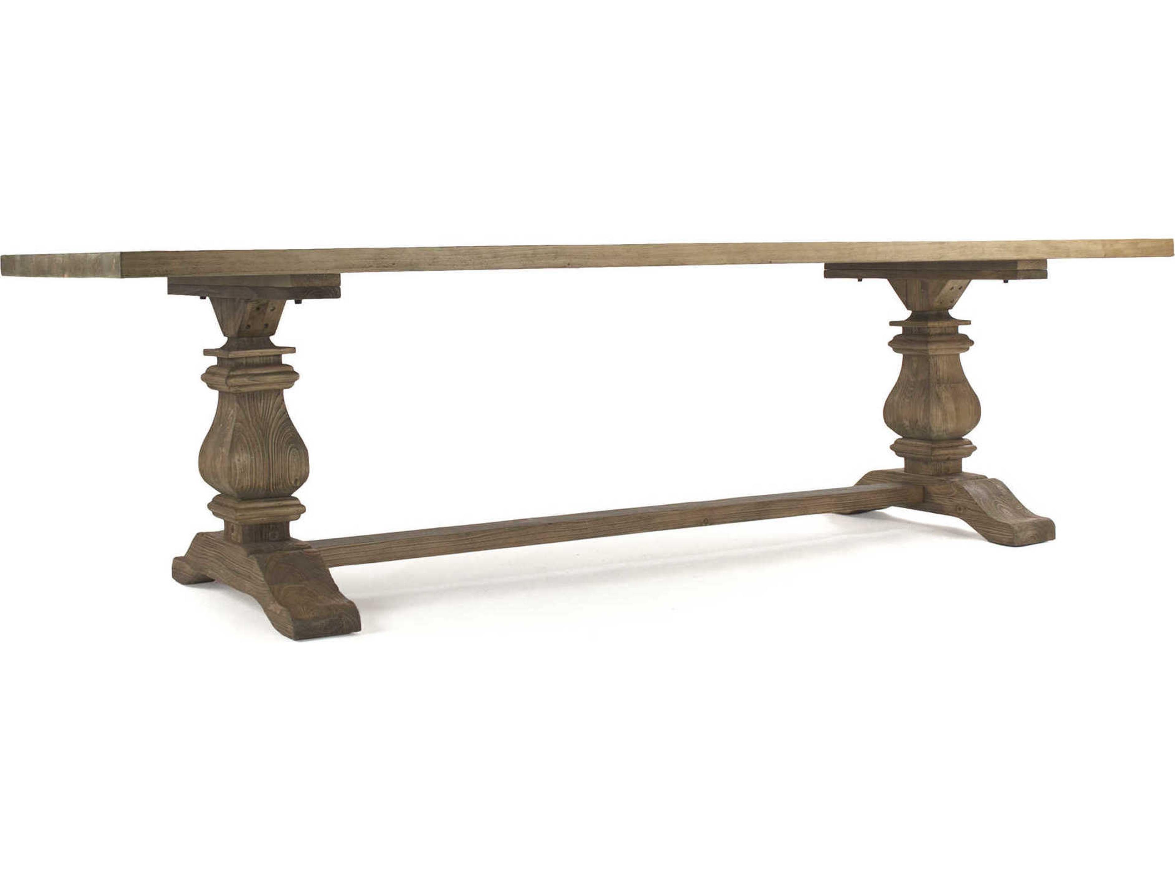 Rectangular Wood Stained Natural Dining Table