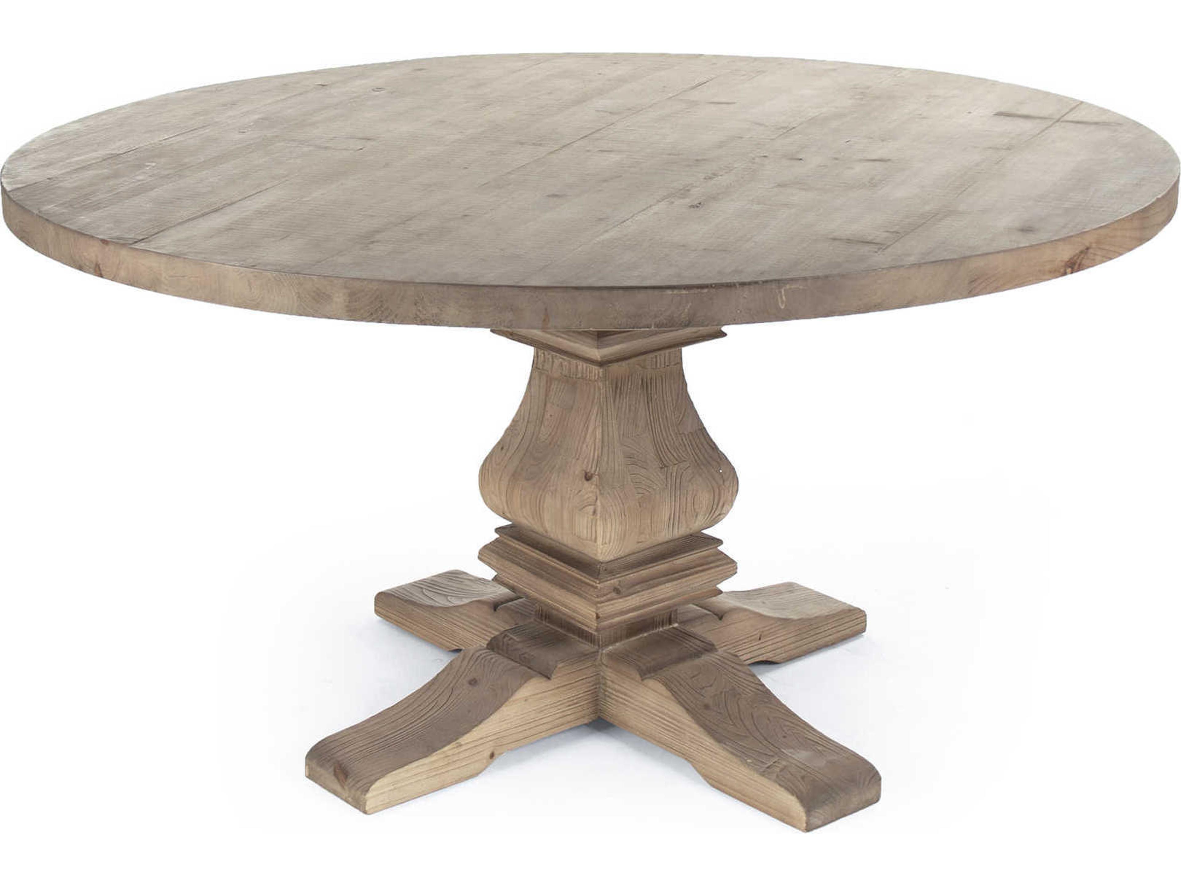 Round Wood Brown Dining Table