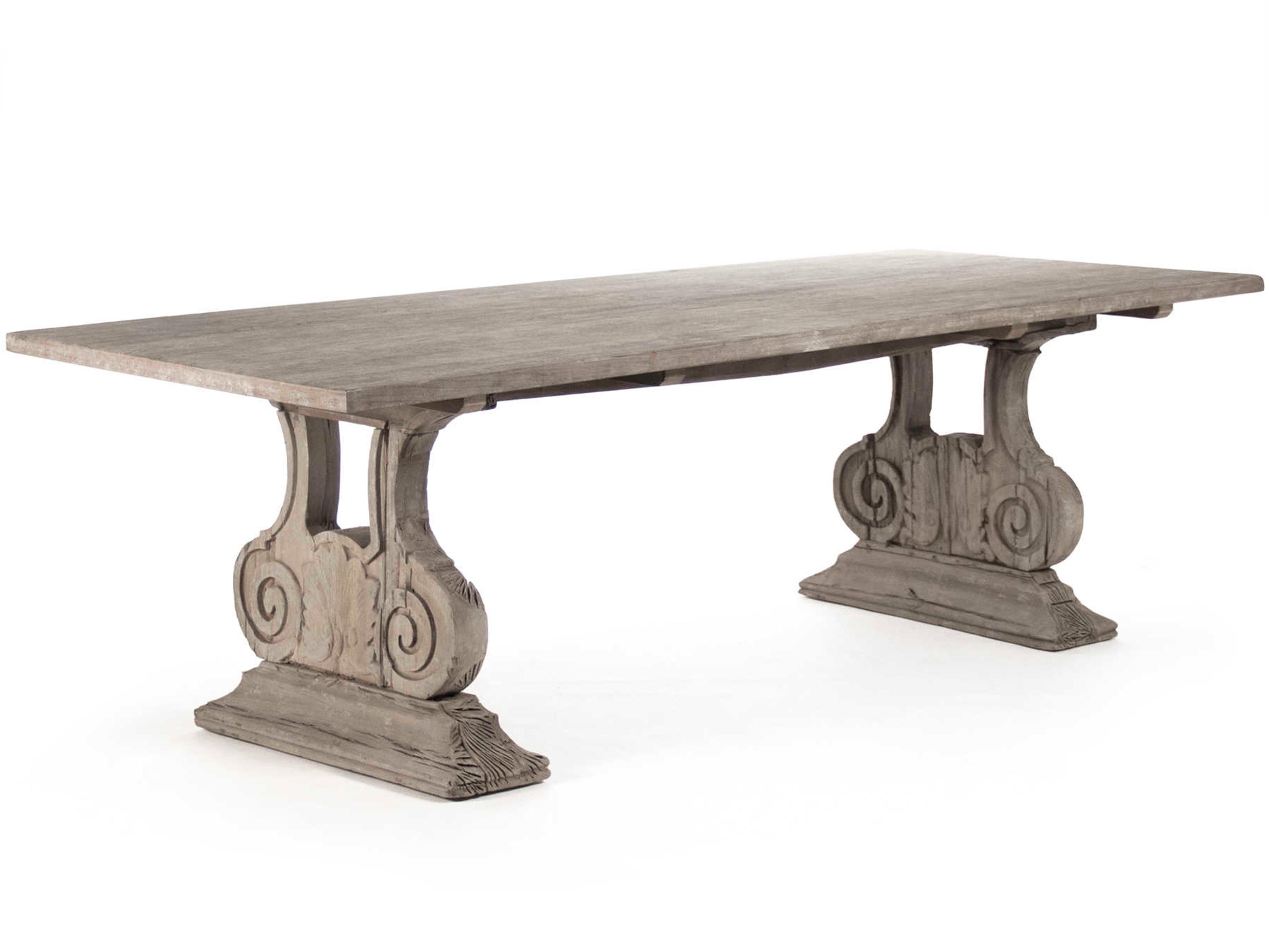 Rectangular Wood Weathered Dining Table