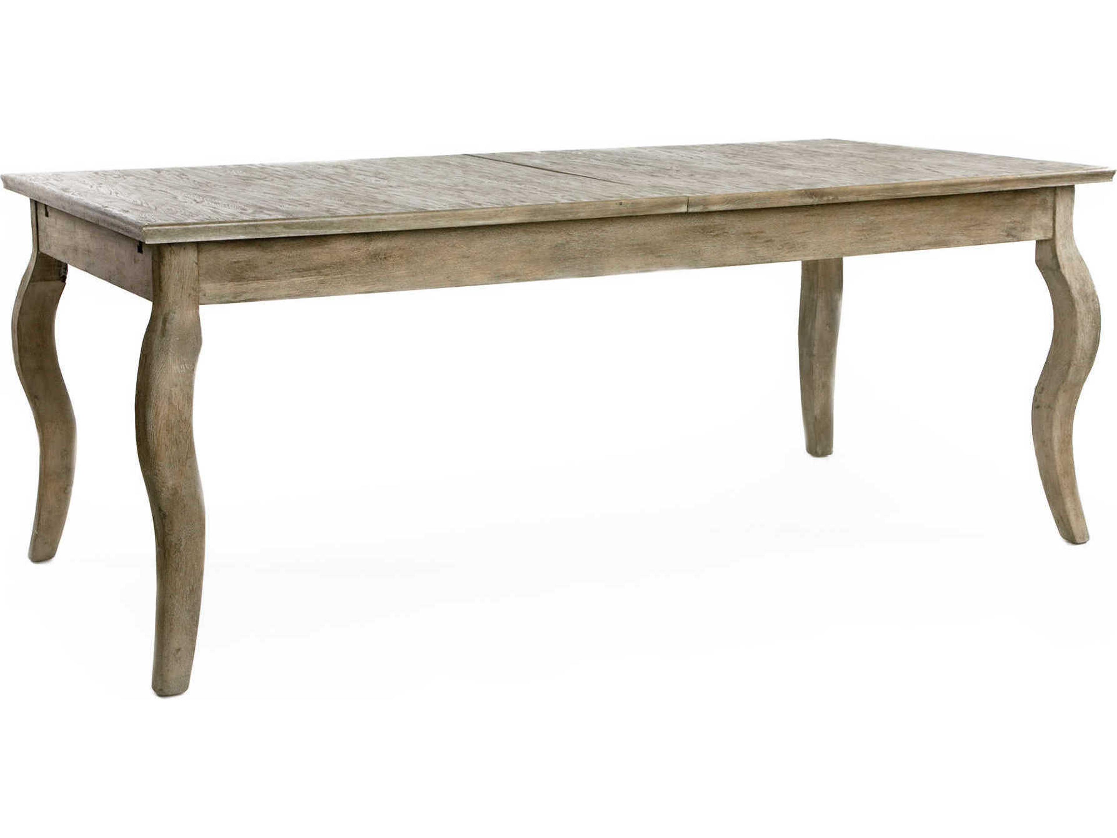 Rectangular Wood Limed Grey Dining Table