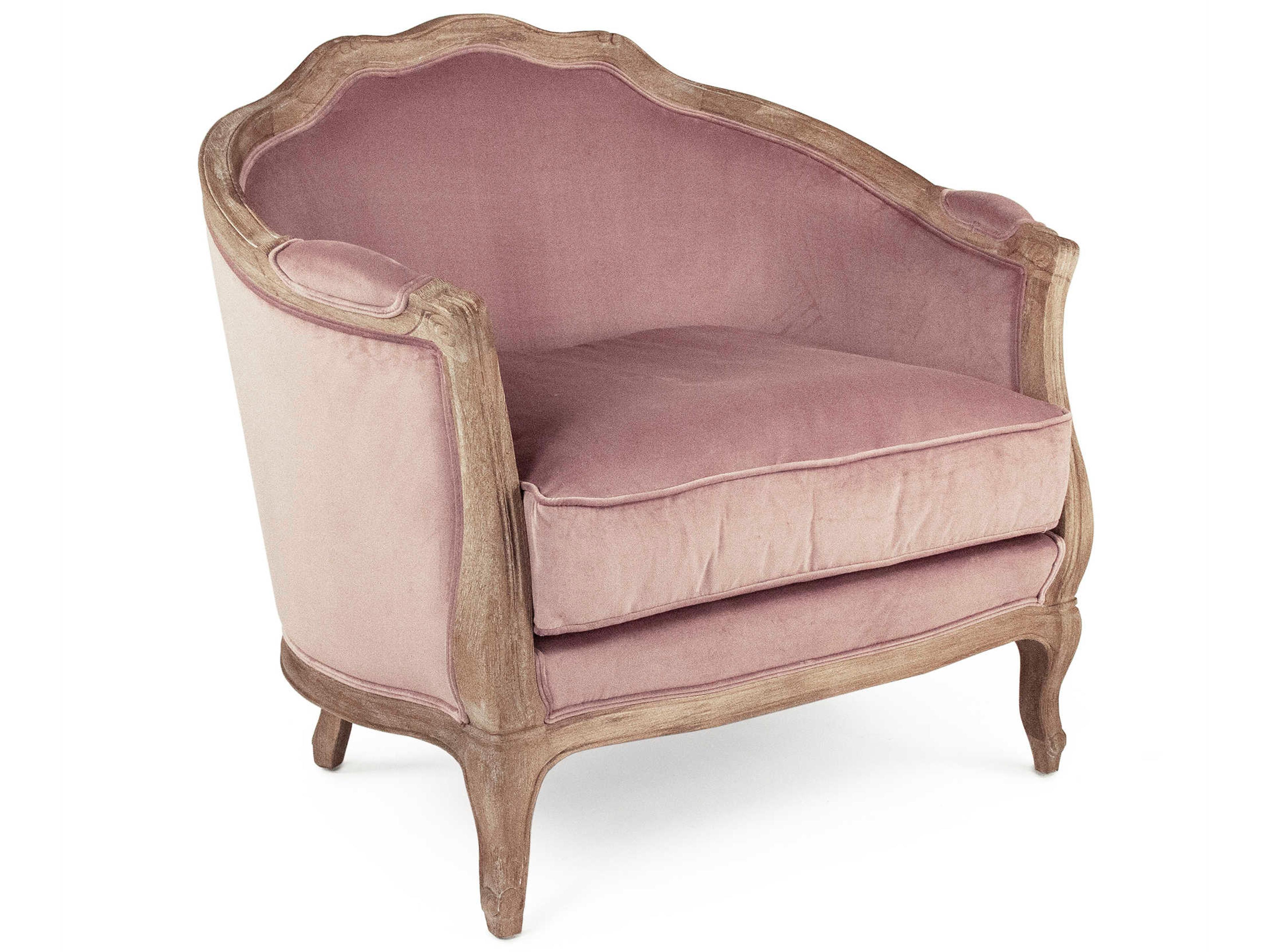 Maison Pink Fabric Accent Chair