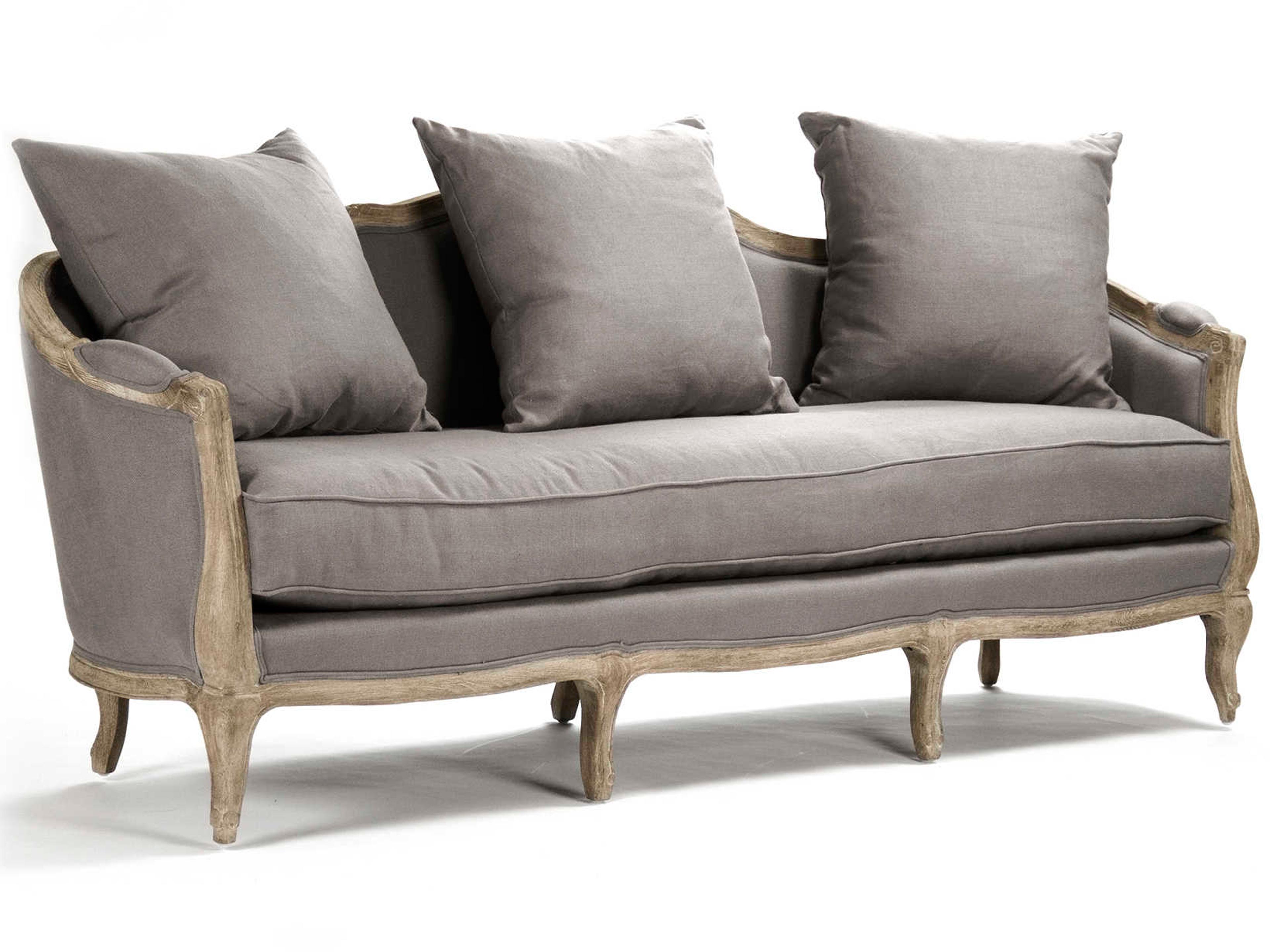 Maison Grey Linen Upholstered Sofa