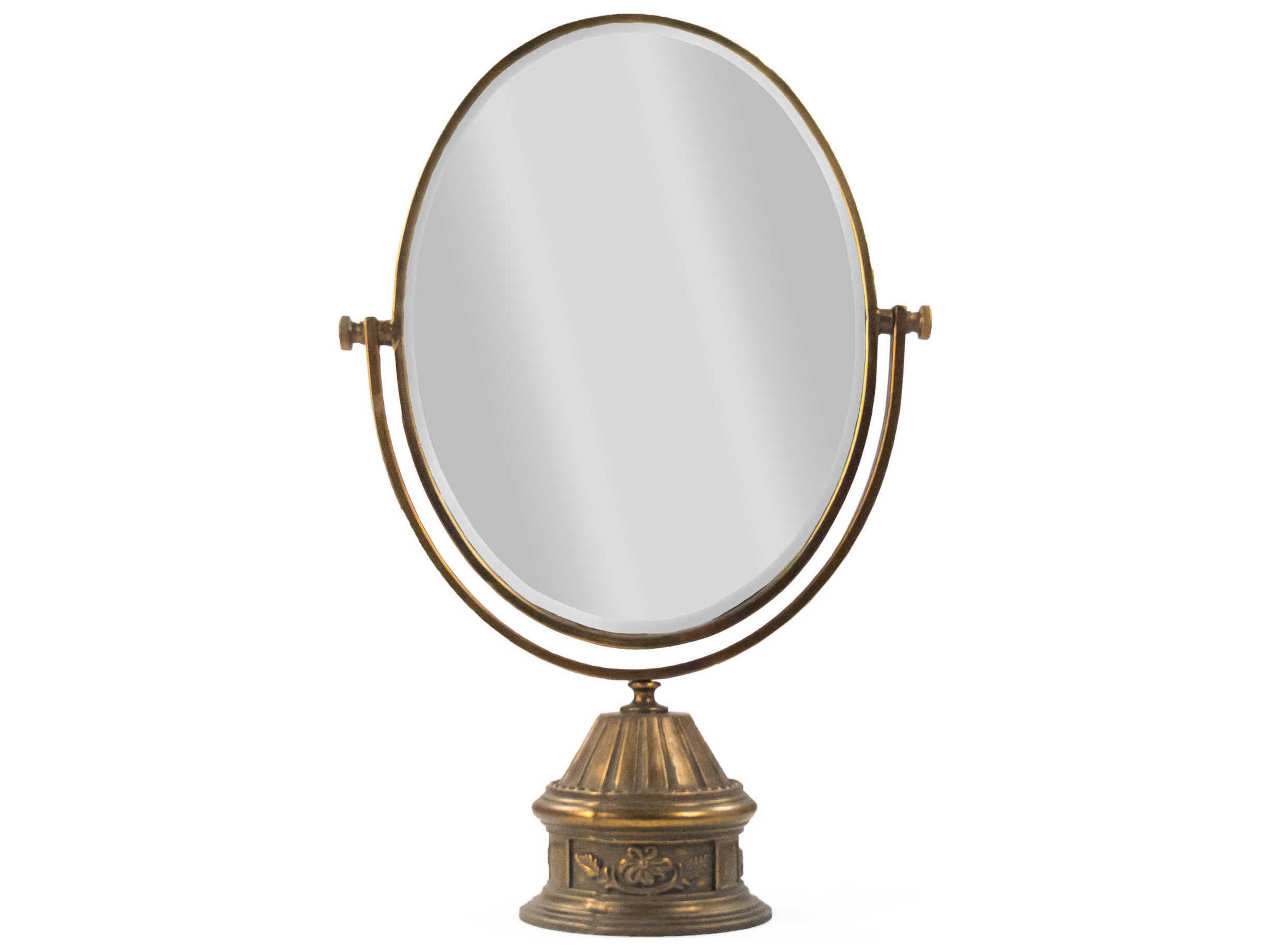 Zentique Cerise Distressed Gold Oval Mirror