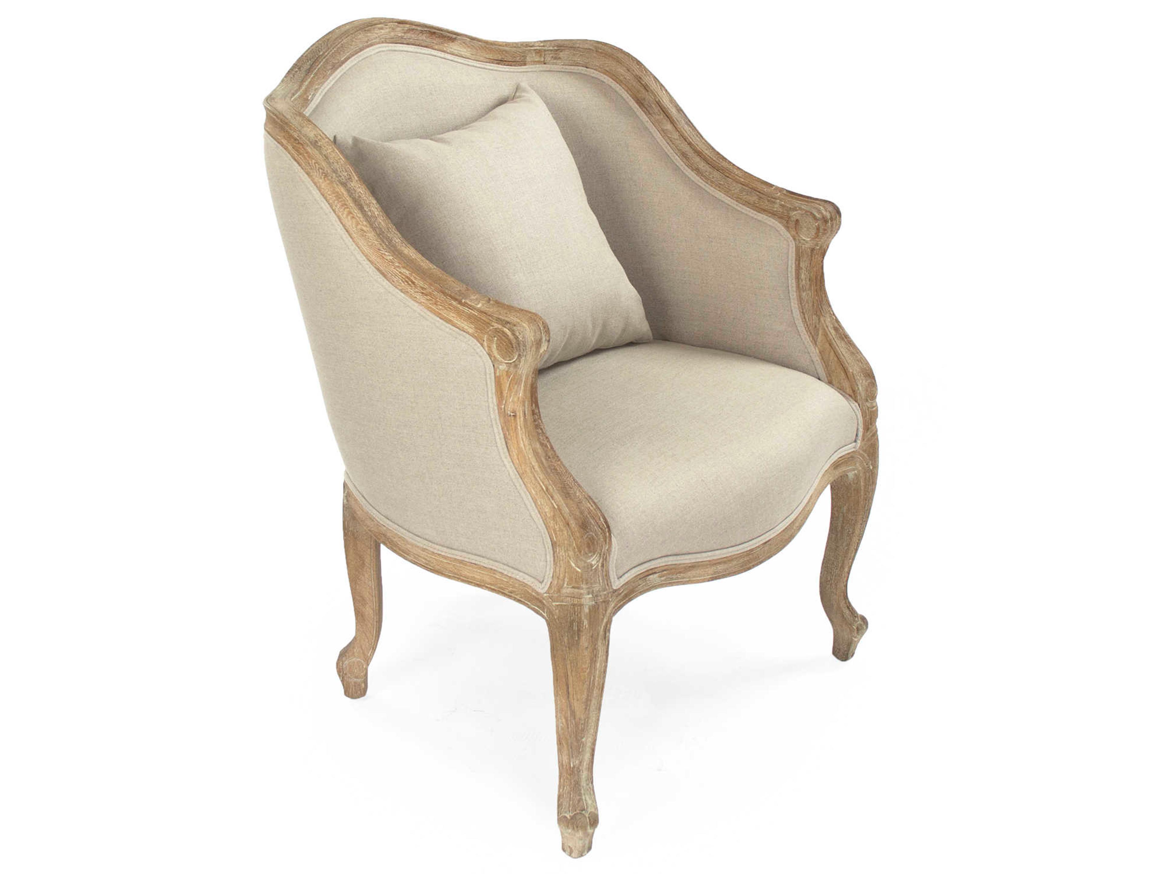 Pierre Beige Fabric Accent Chair