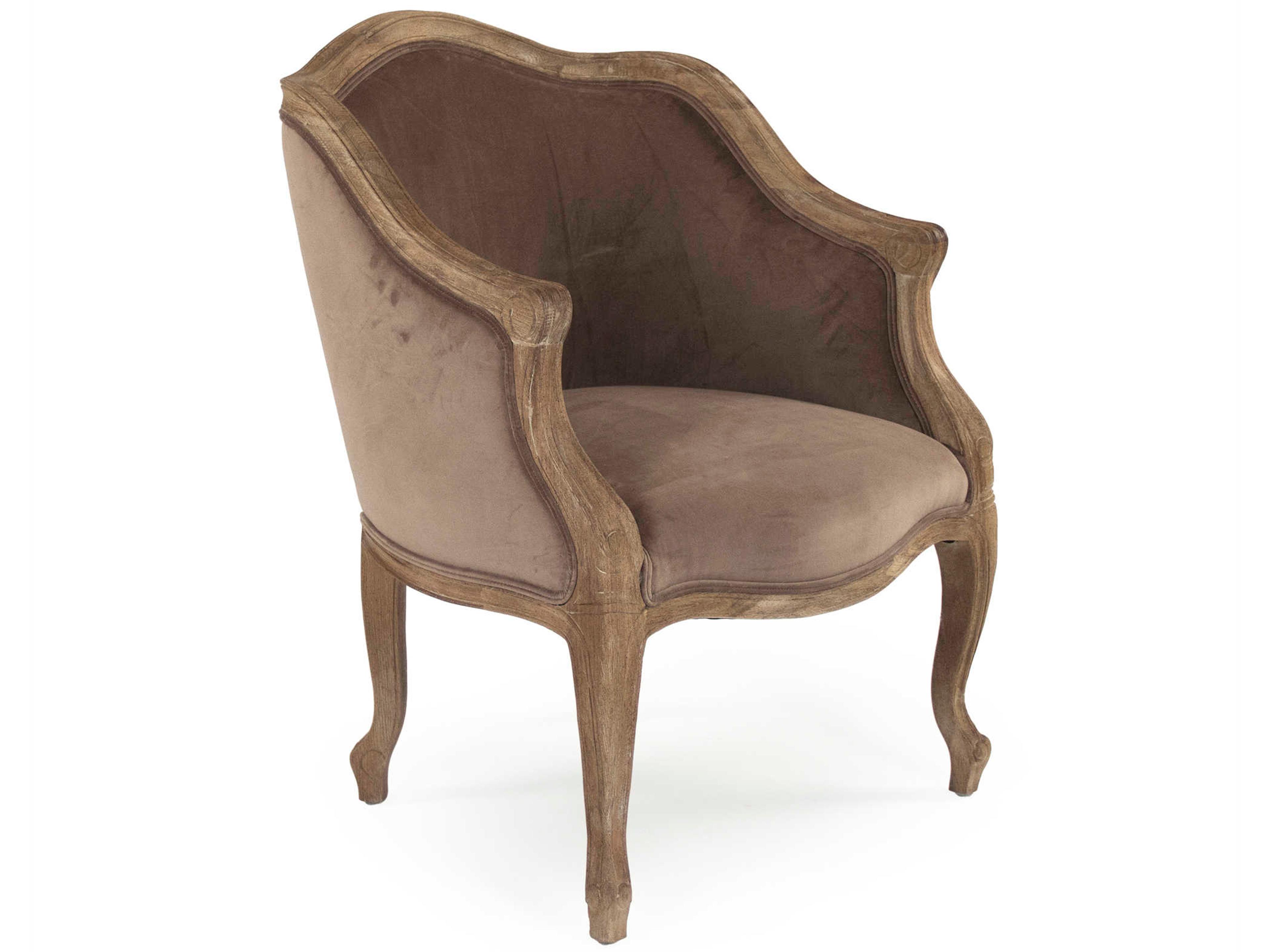 Pierre Brown Fabric Accent Chair