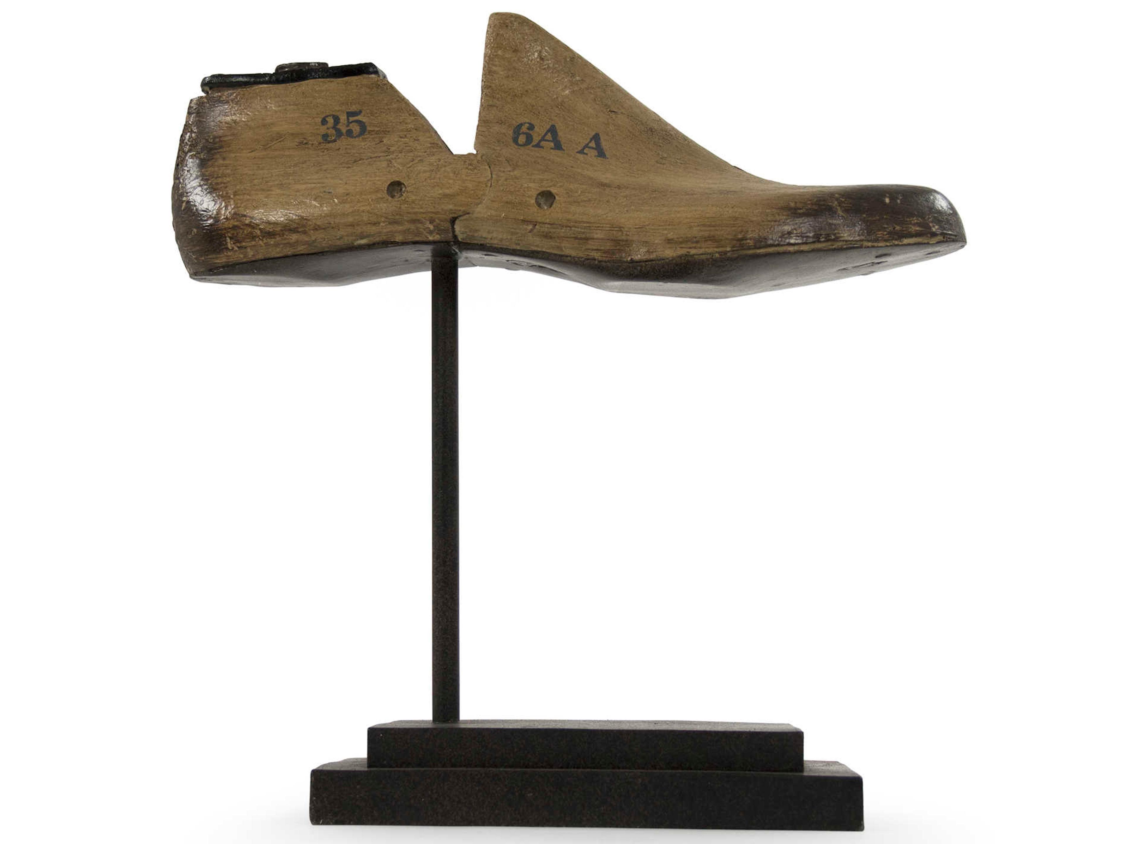 Zentique Tan / Black Dark Brown Shoe Sculpture