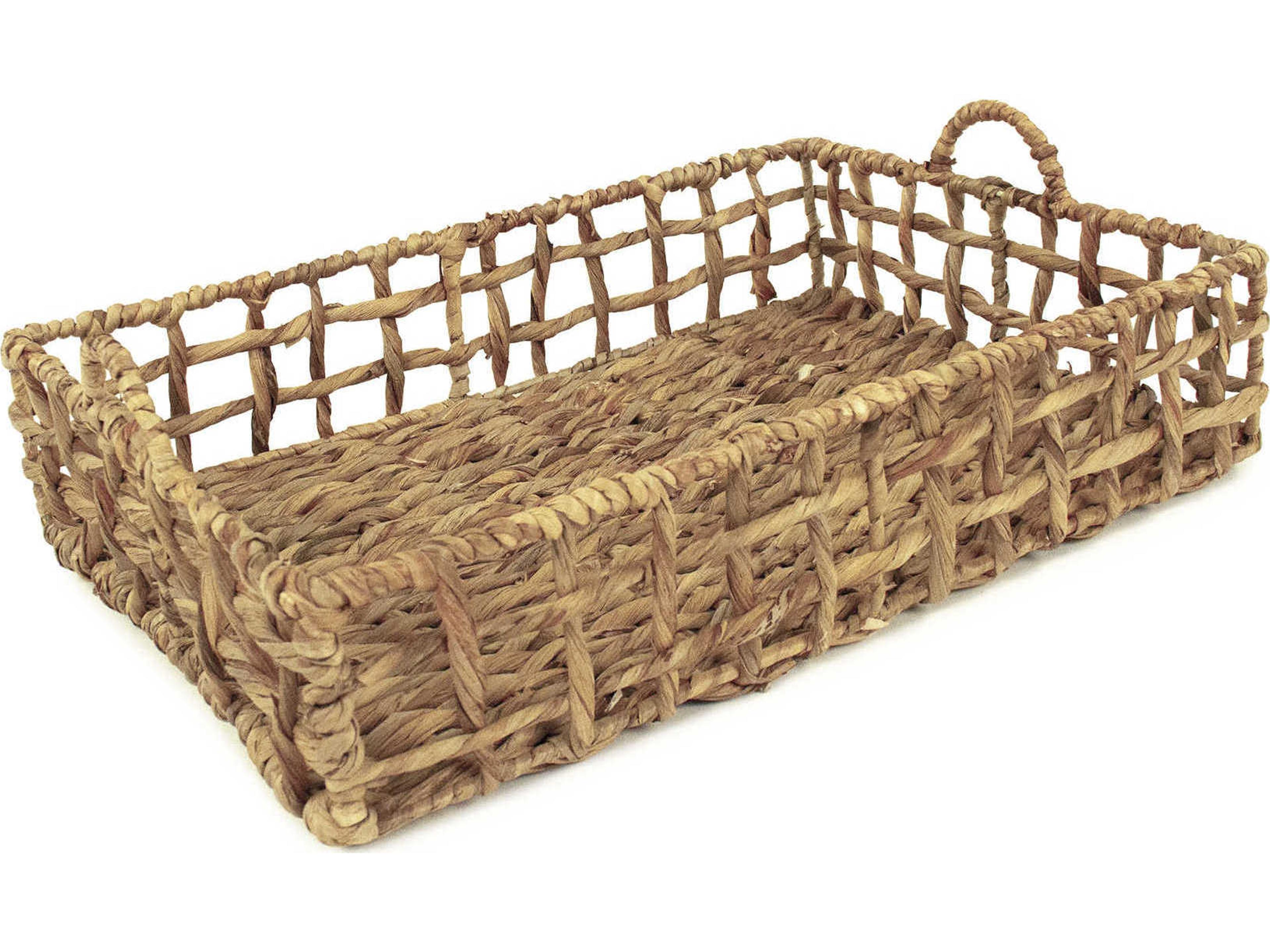 Zentique Brown 22" Woven Serving Tray