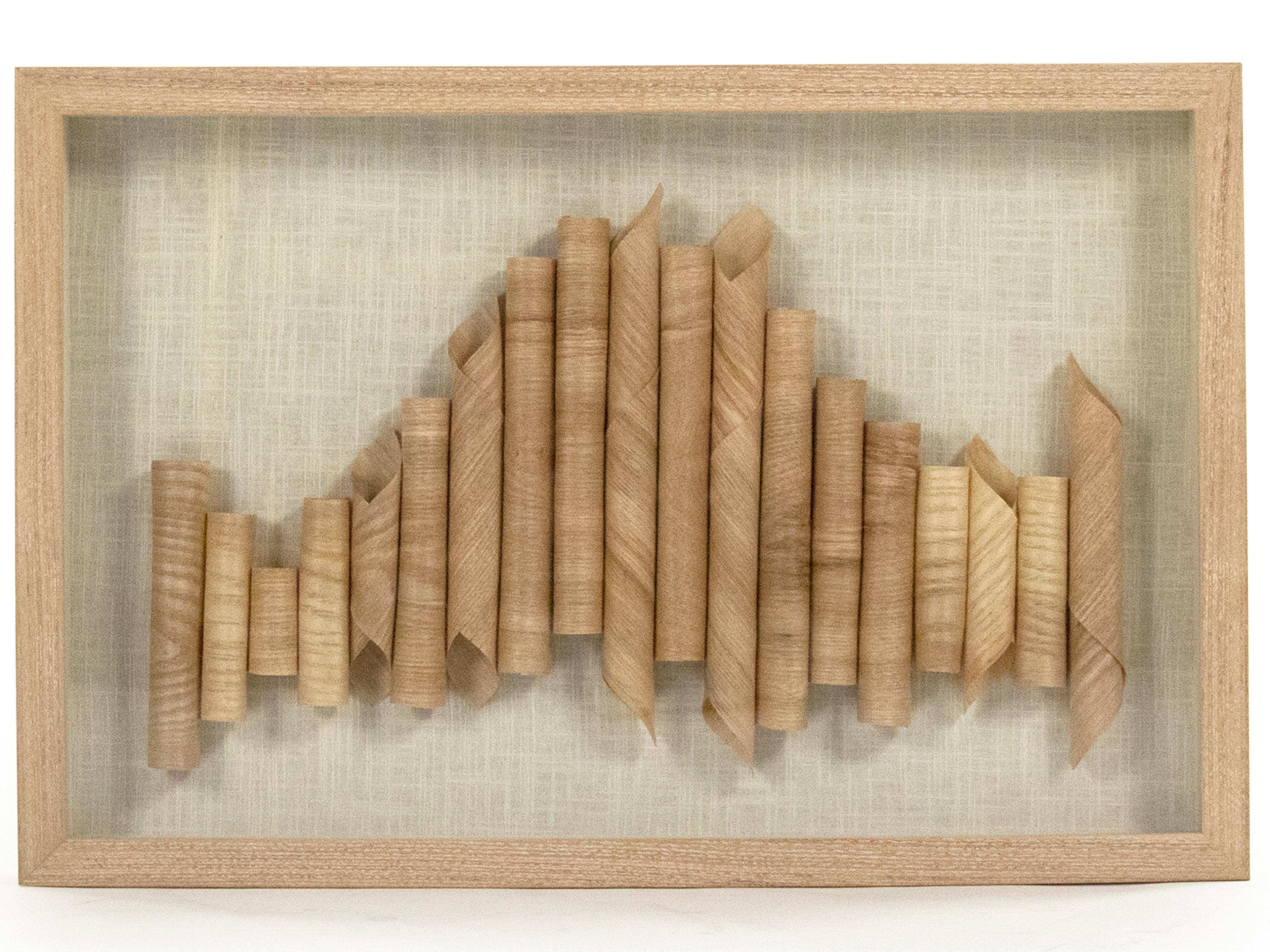 Zentique 24" Furled Wood Abstract Paper Shadow Box