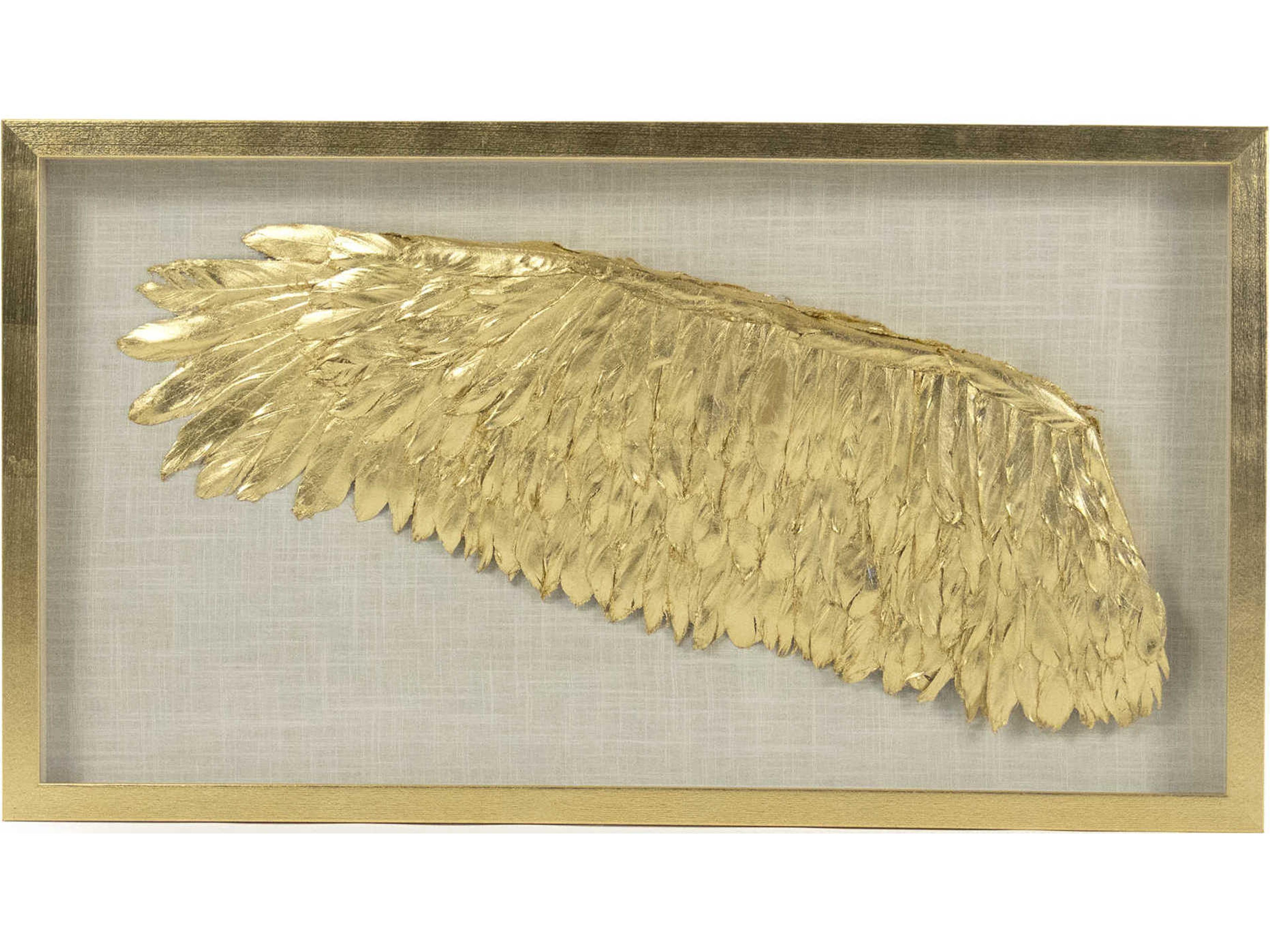 Zentique Left Golden Wing Shadow Box