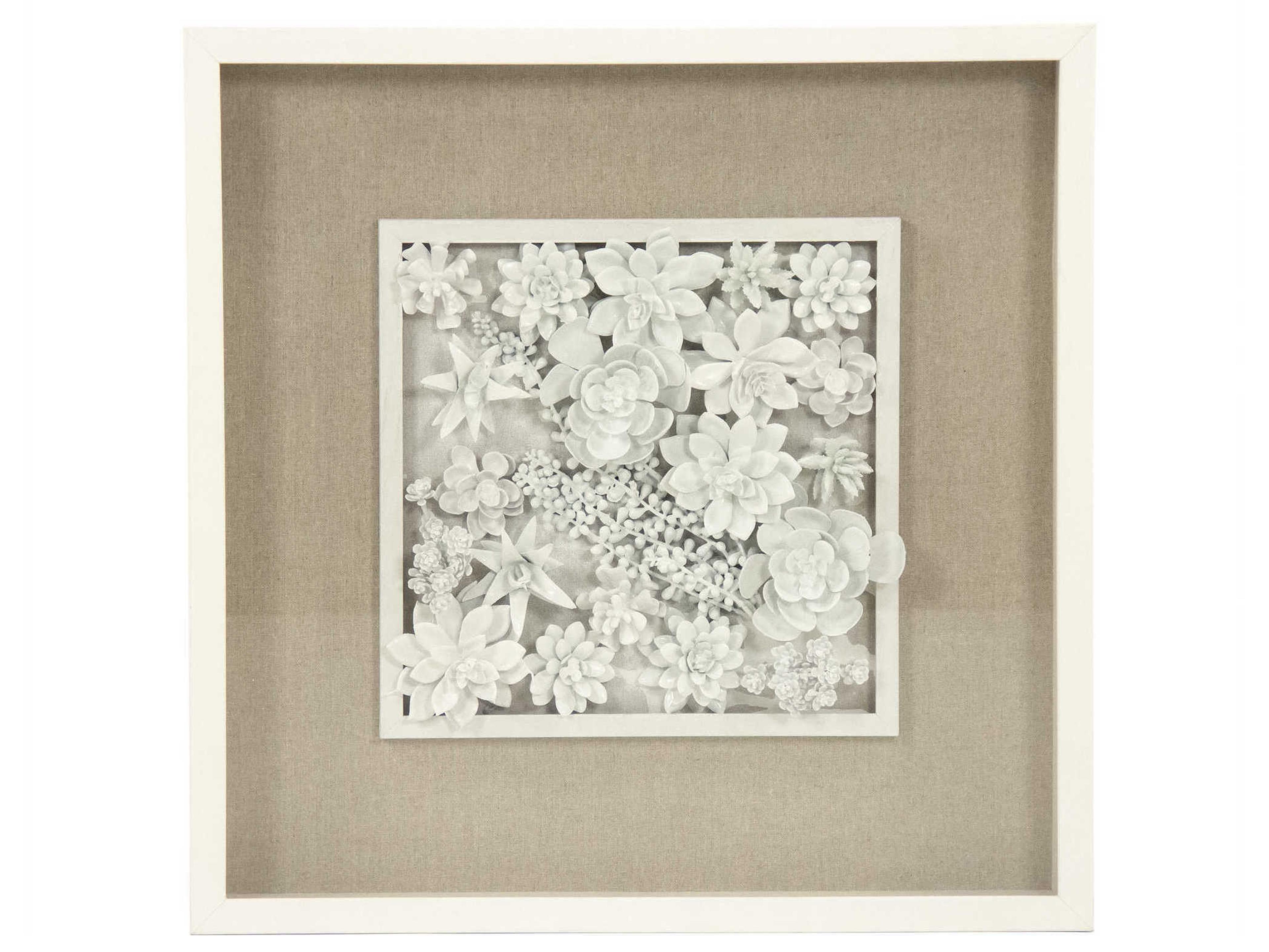 Abstract Ceramic Botanical Shadow Box