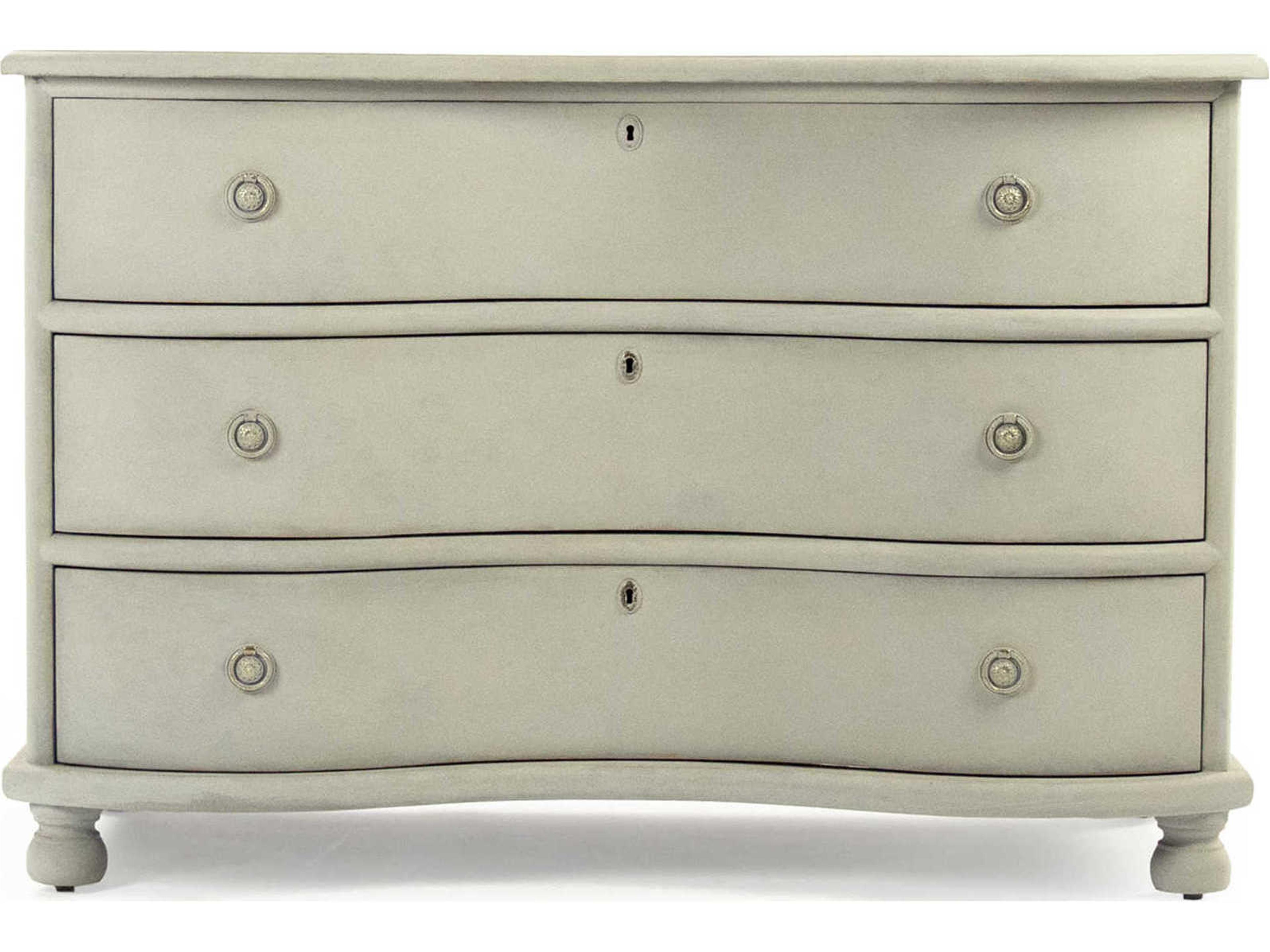 3-Drawers Pine Wood Dresser