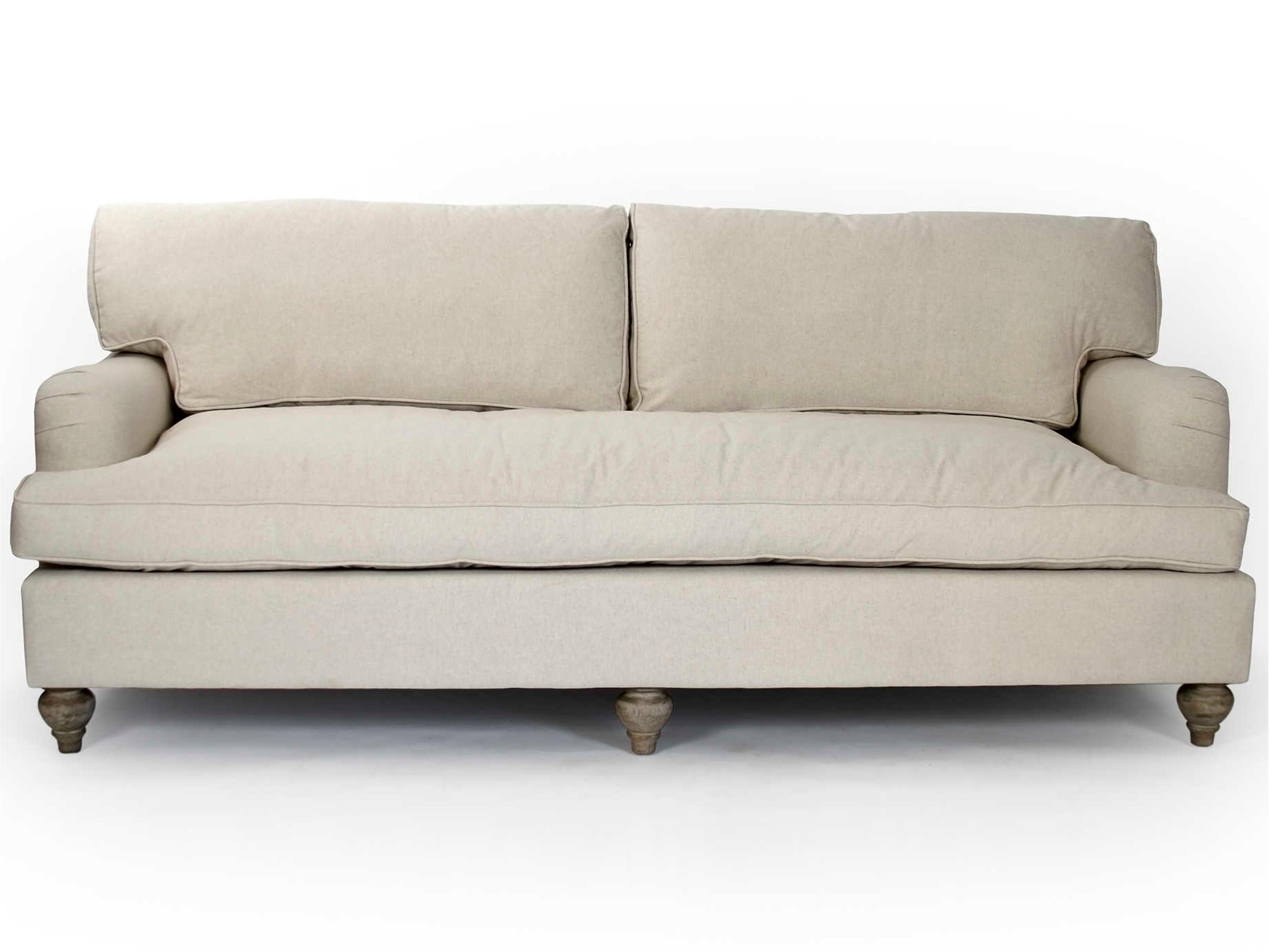Cream Cotton Upholstered Sofa