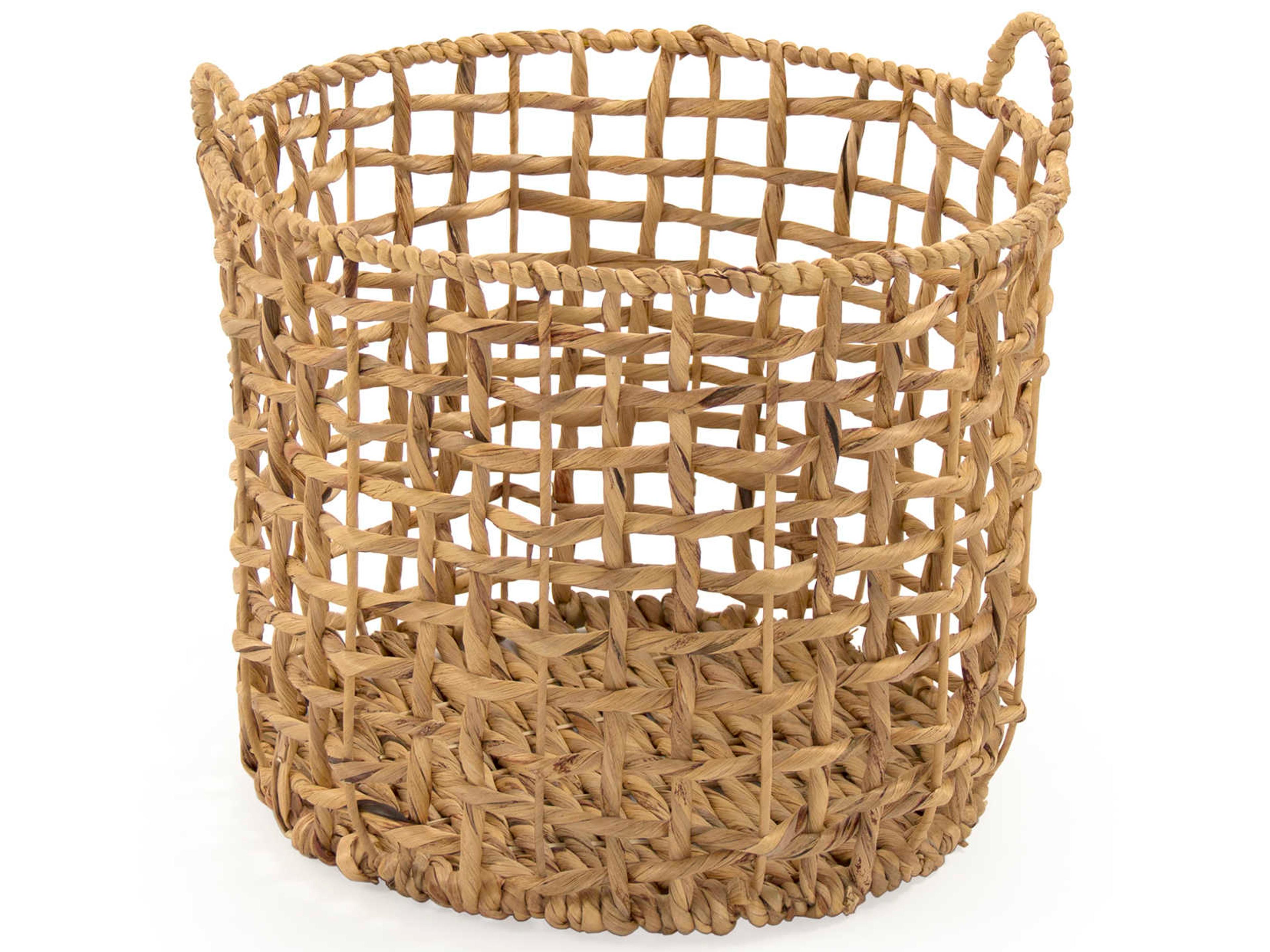 Zentique Brown 17" Water Hyacinth Basket