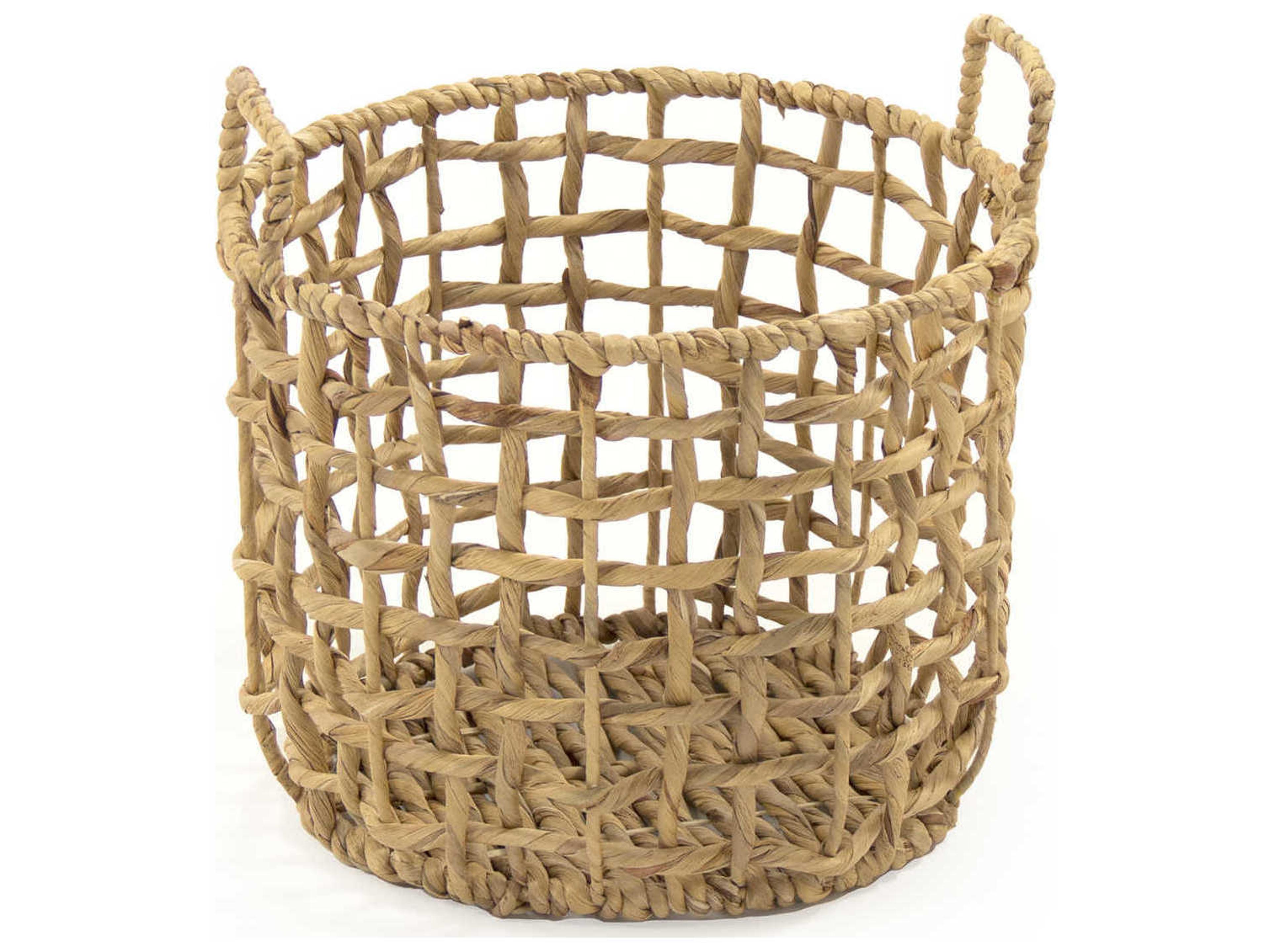 Zentique Brown 14" Water Hyacinth Basket