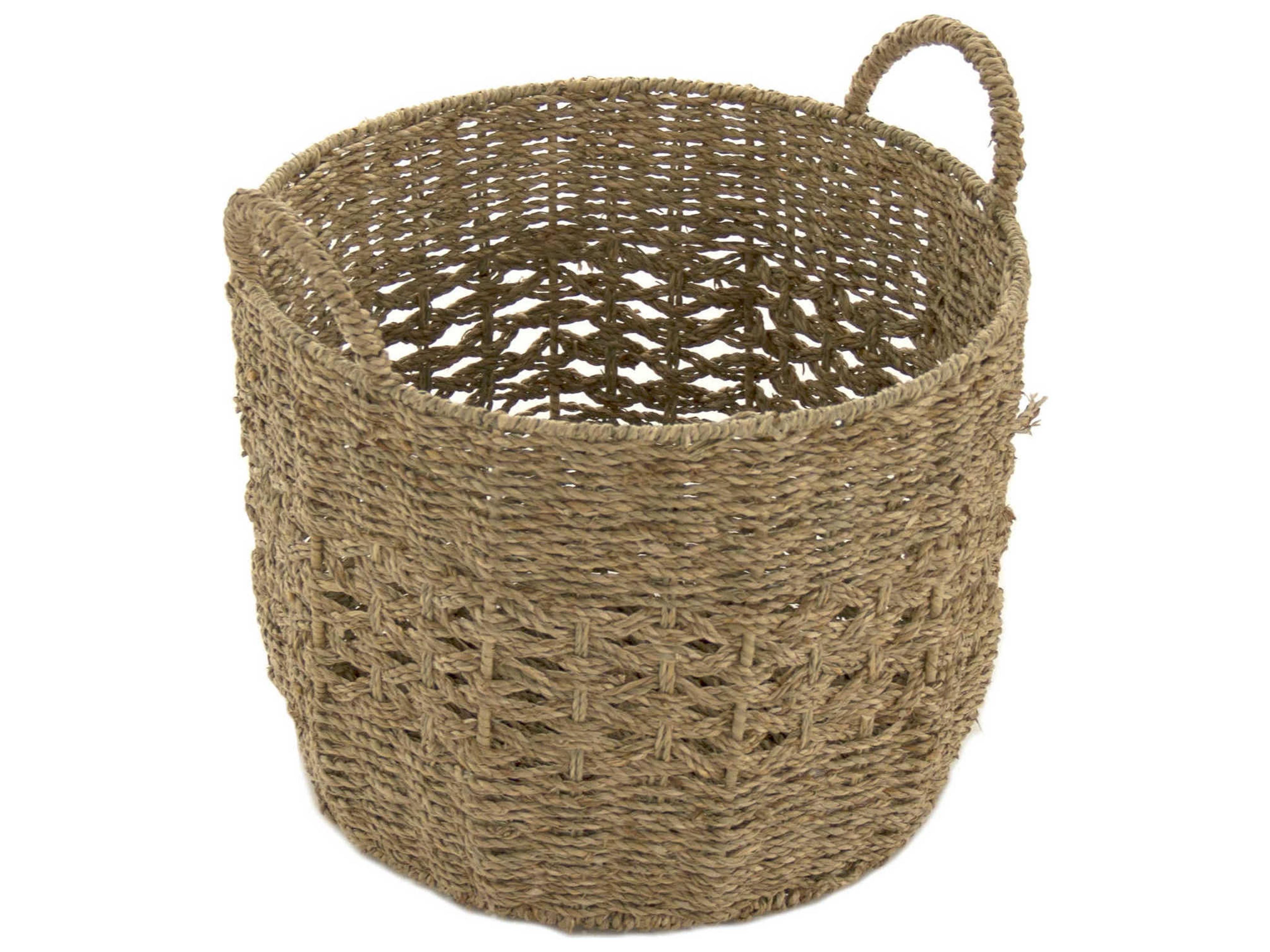 Zentique Brown 14" Woven Metal Basket