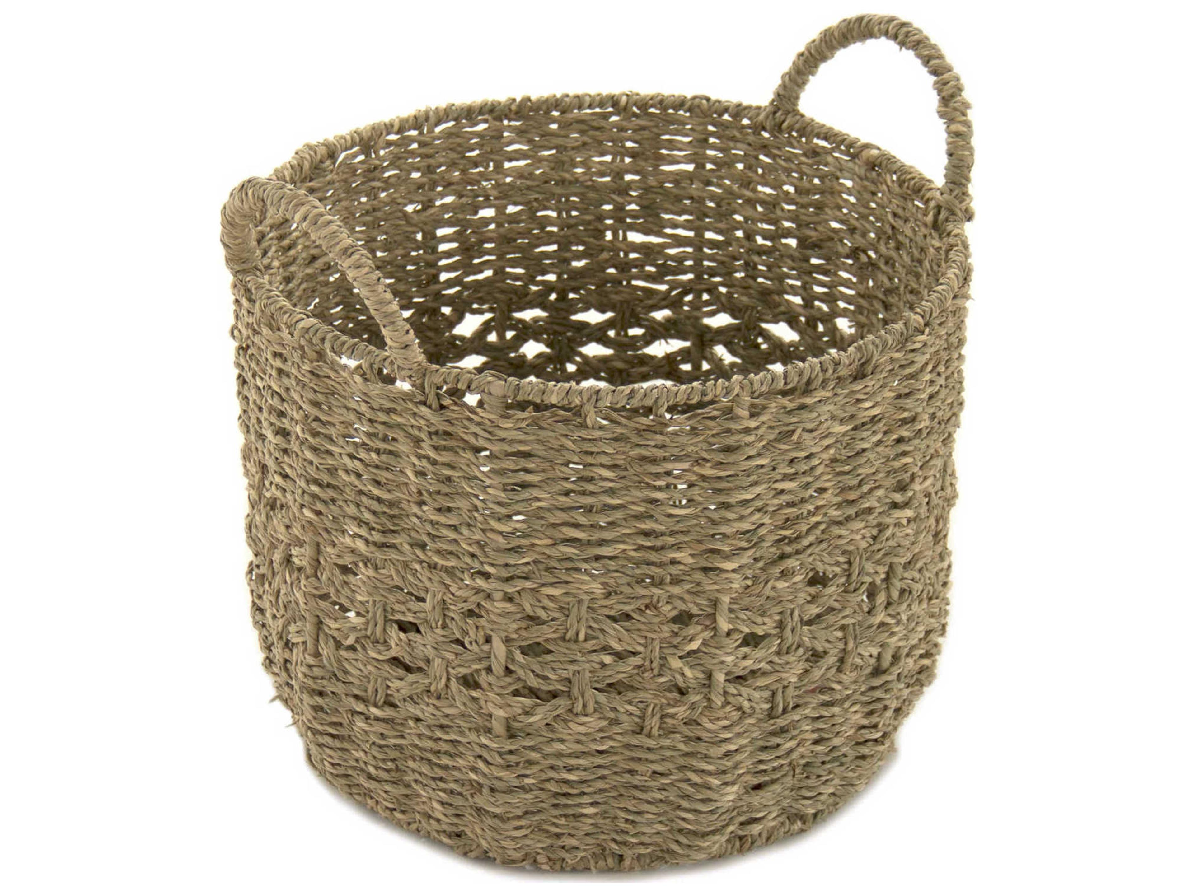 Zentique Brown 12" Woven Metal Basket