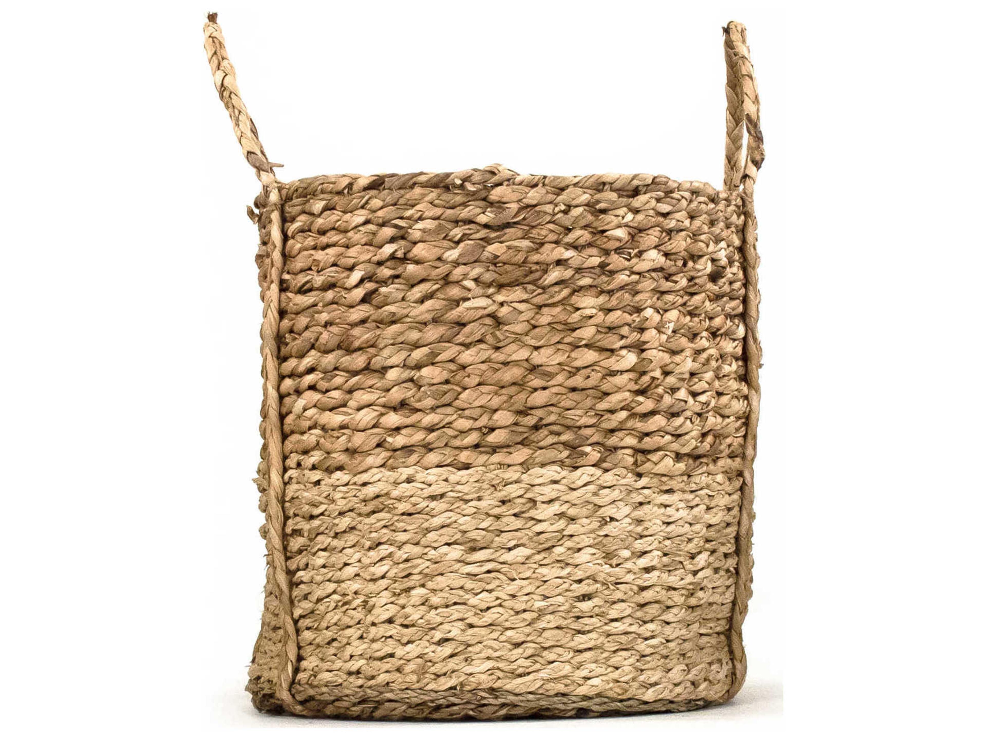 Zentique Dark Brown / Beige 14" Woven Basket