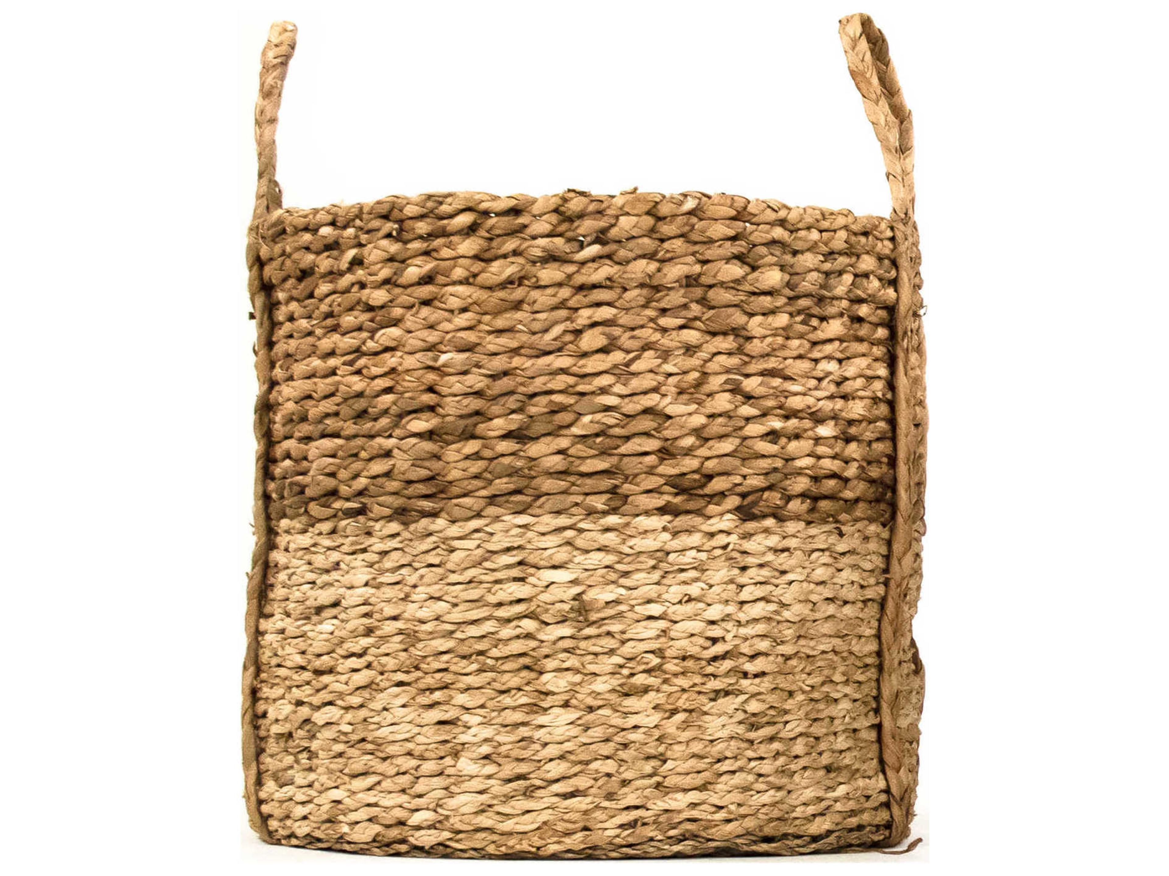 Dark Brown / Beige 16" Woven Basket