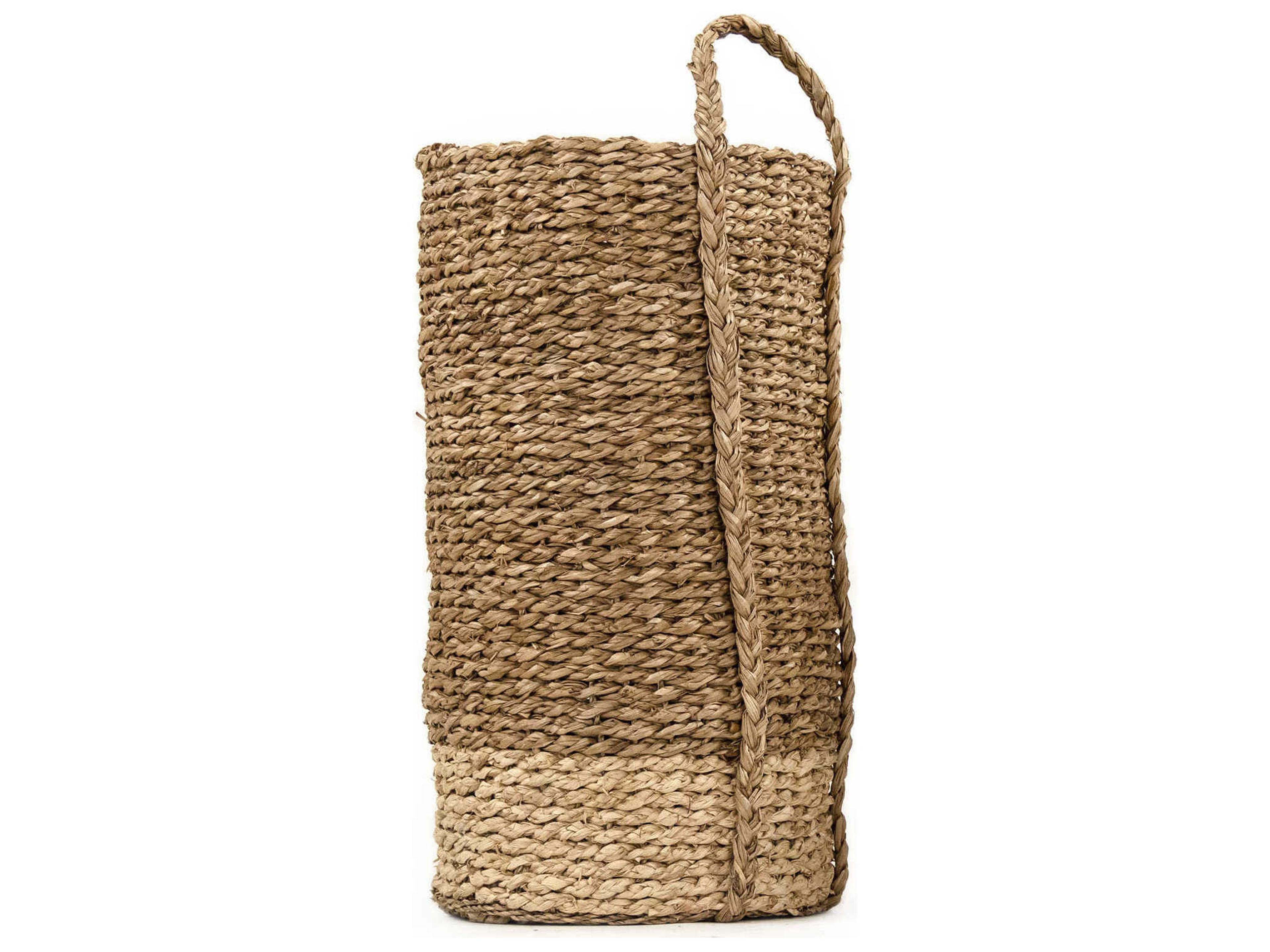 Dark Brown / Beige 12" Woven Basket