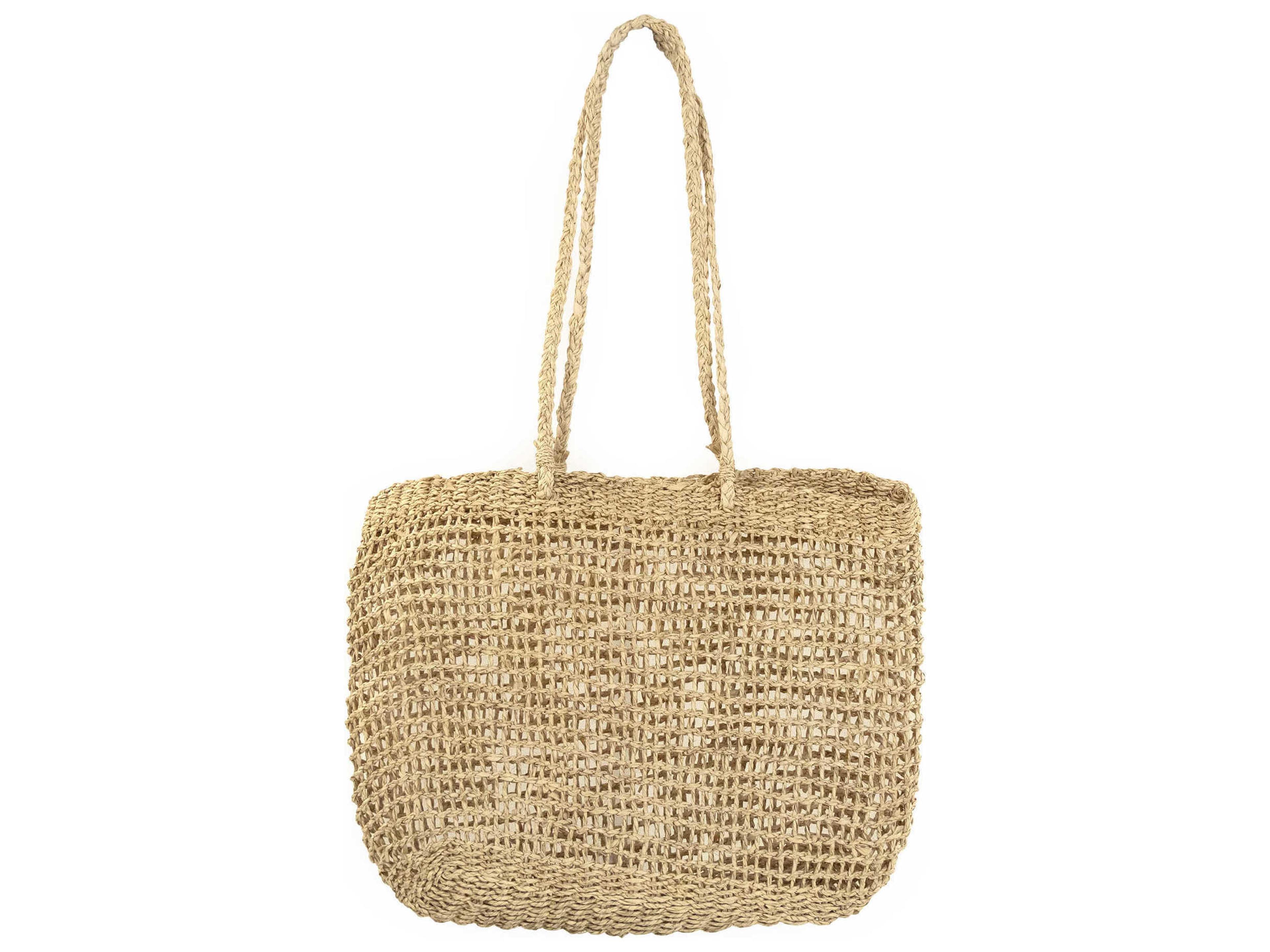 Zentique Brown Woven Handbag Set of 2