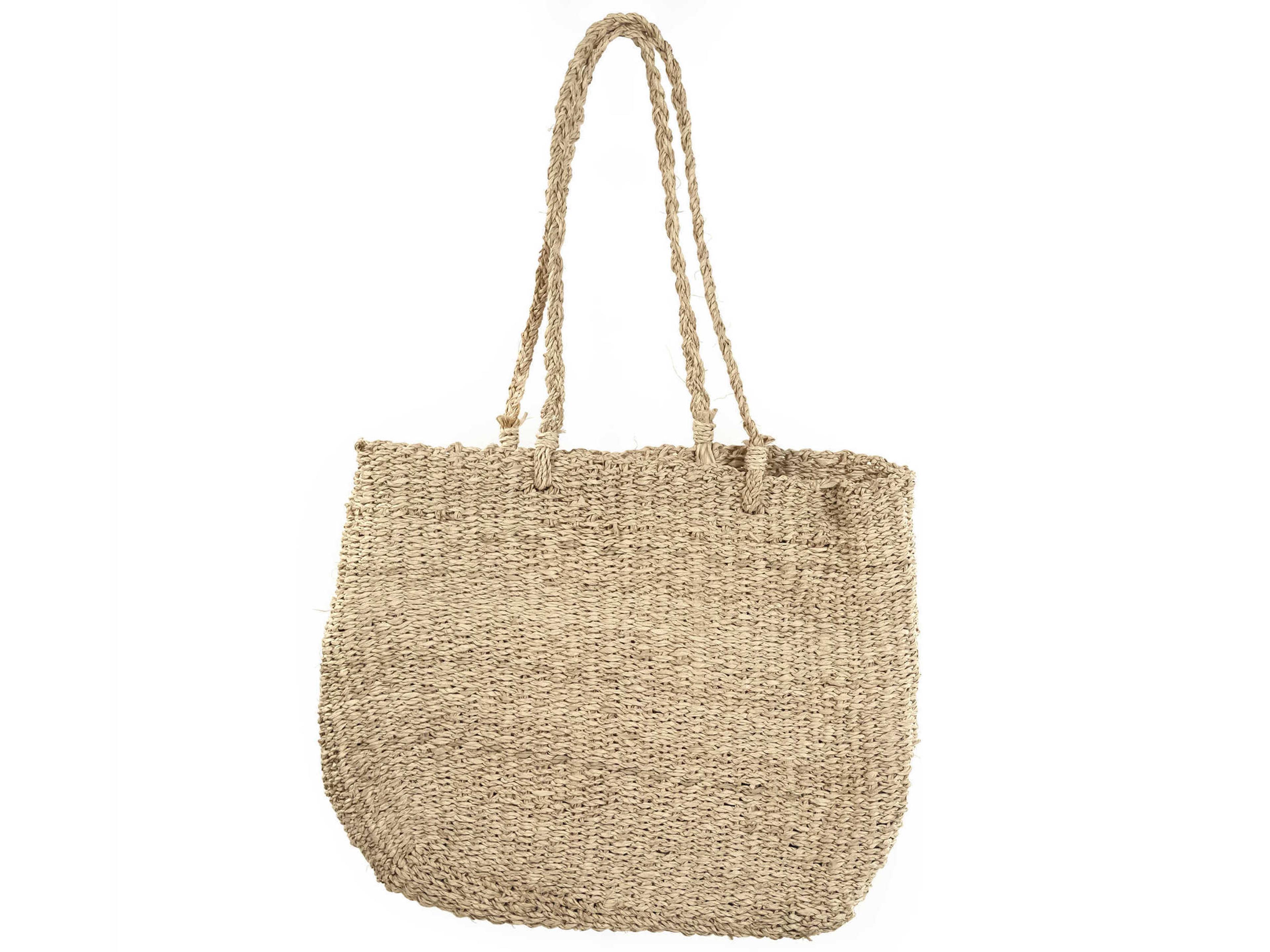 Zentique Brown Woven Handbag Set of 2