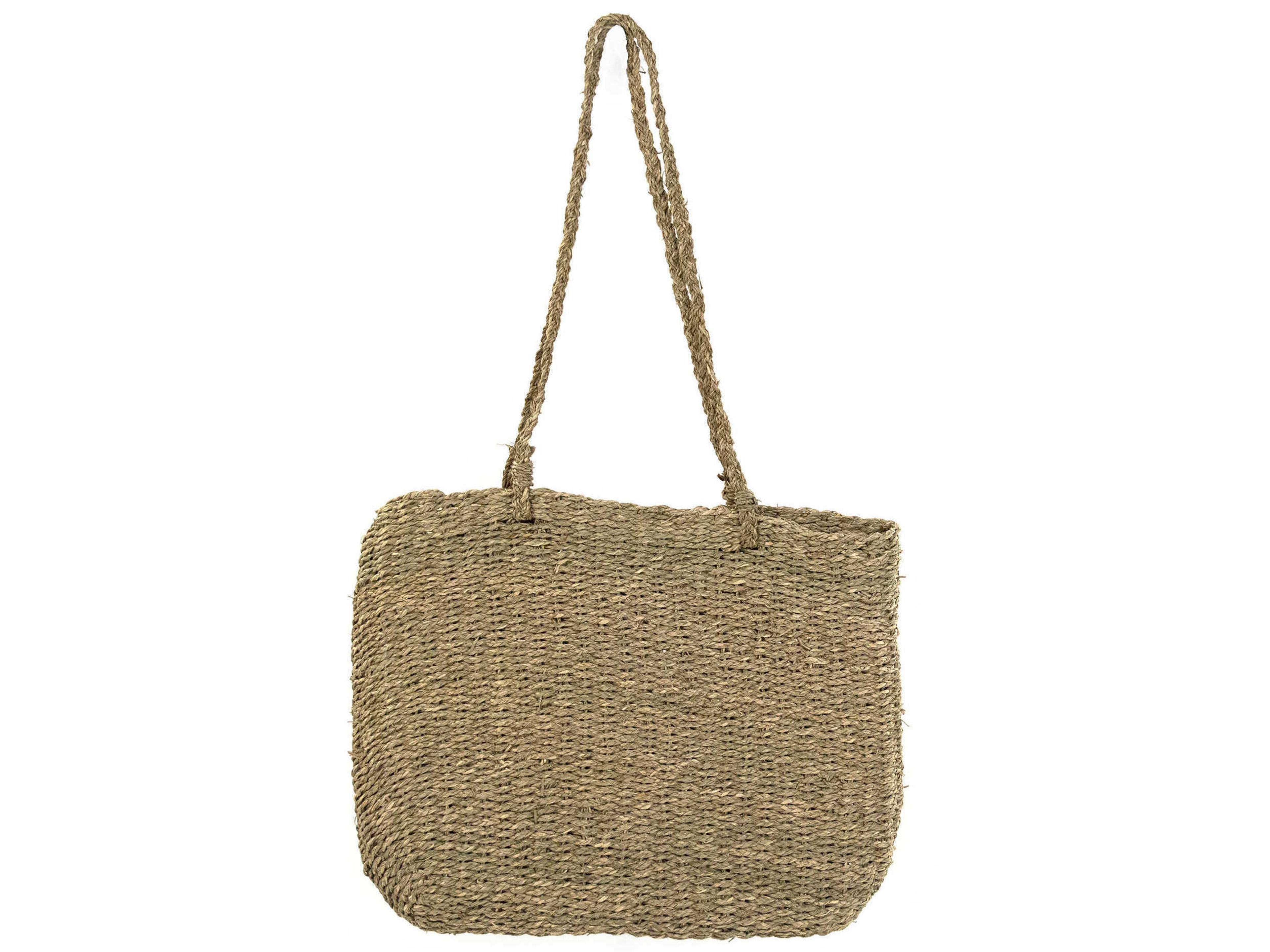 Zentique Brown Woven Handbag Set of 2